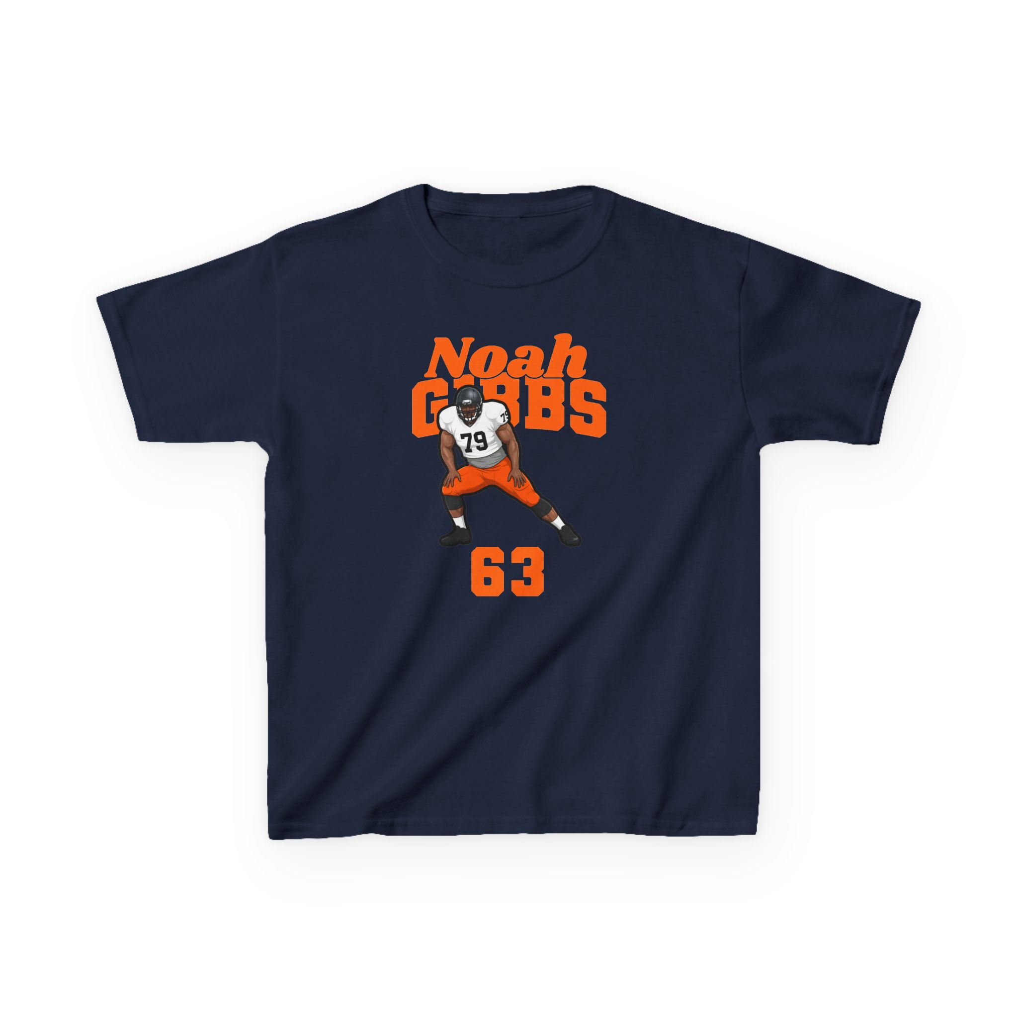 Youth Tee — character_signature_arch in Navy