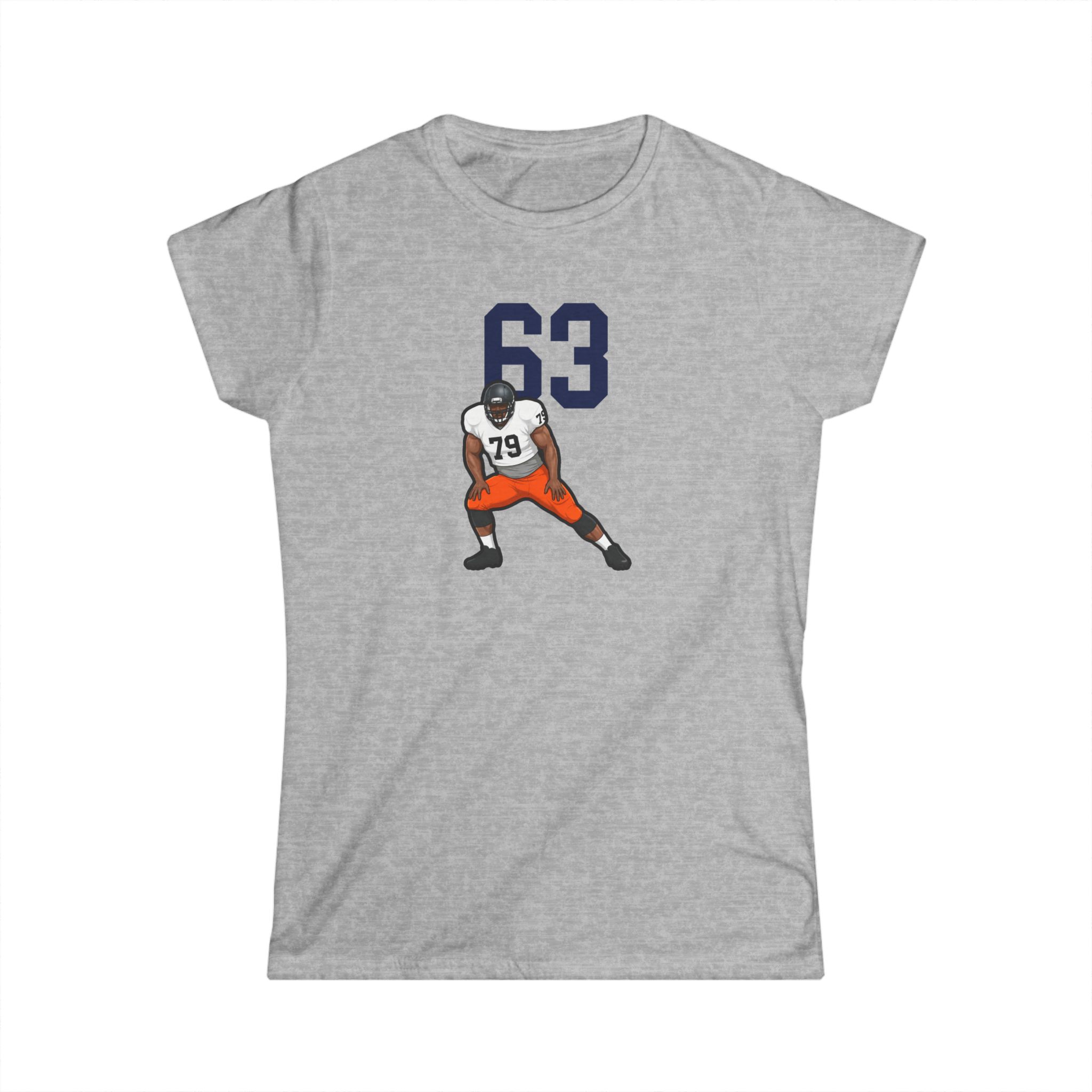 Women's Softstyle Tee — character_number_top in Grey