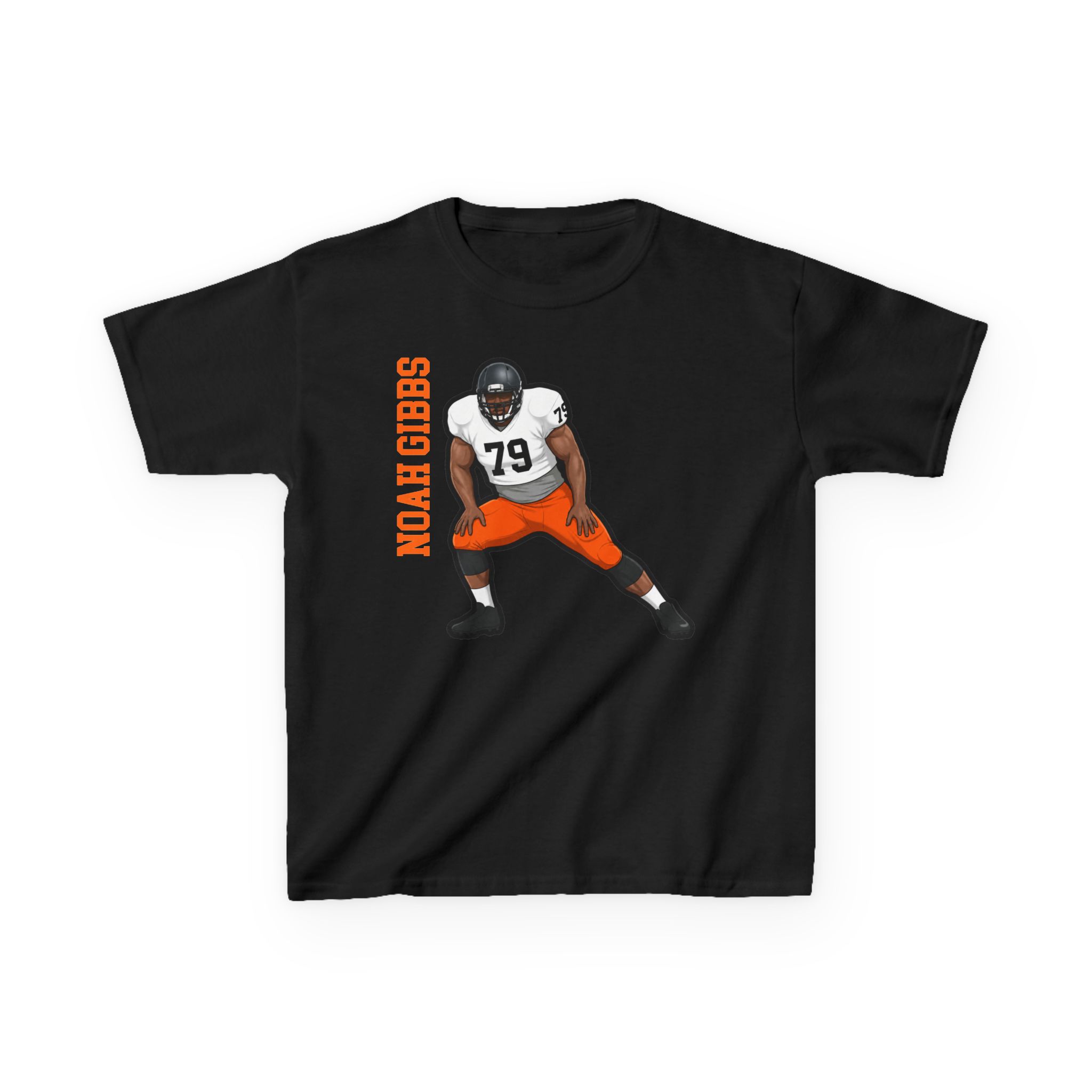 Youth Tee — character_name_vertical in Black
