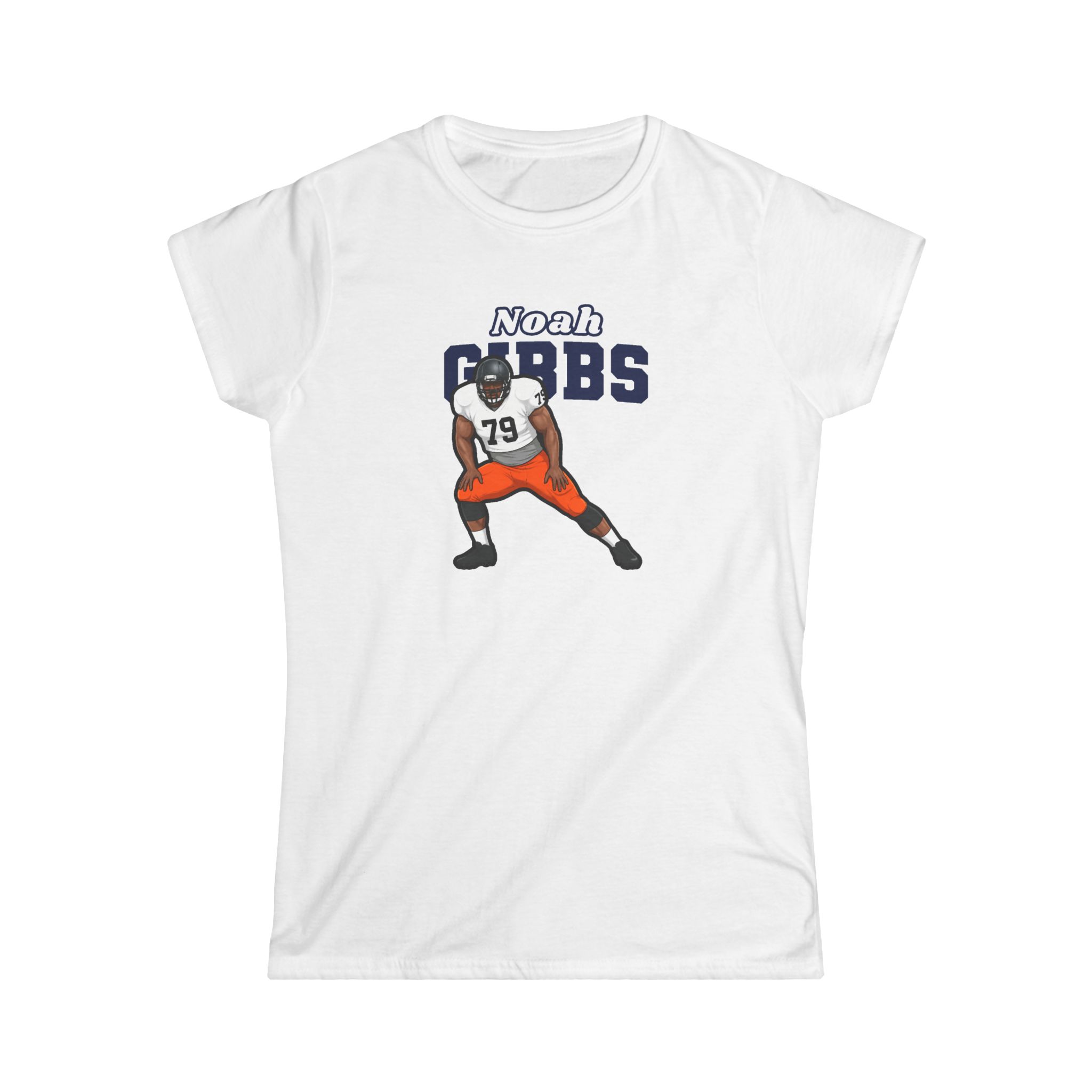 Women's Softstyle Tee — character_name_arch in White