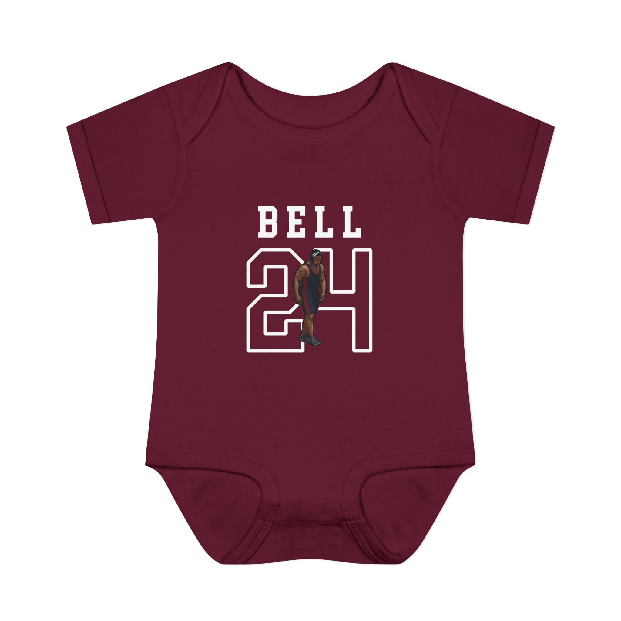 Baby Onesie — character_shirsey in Maroon