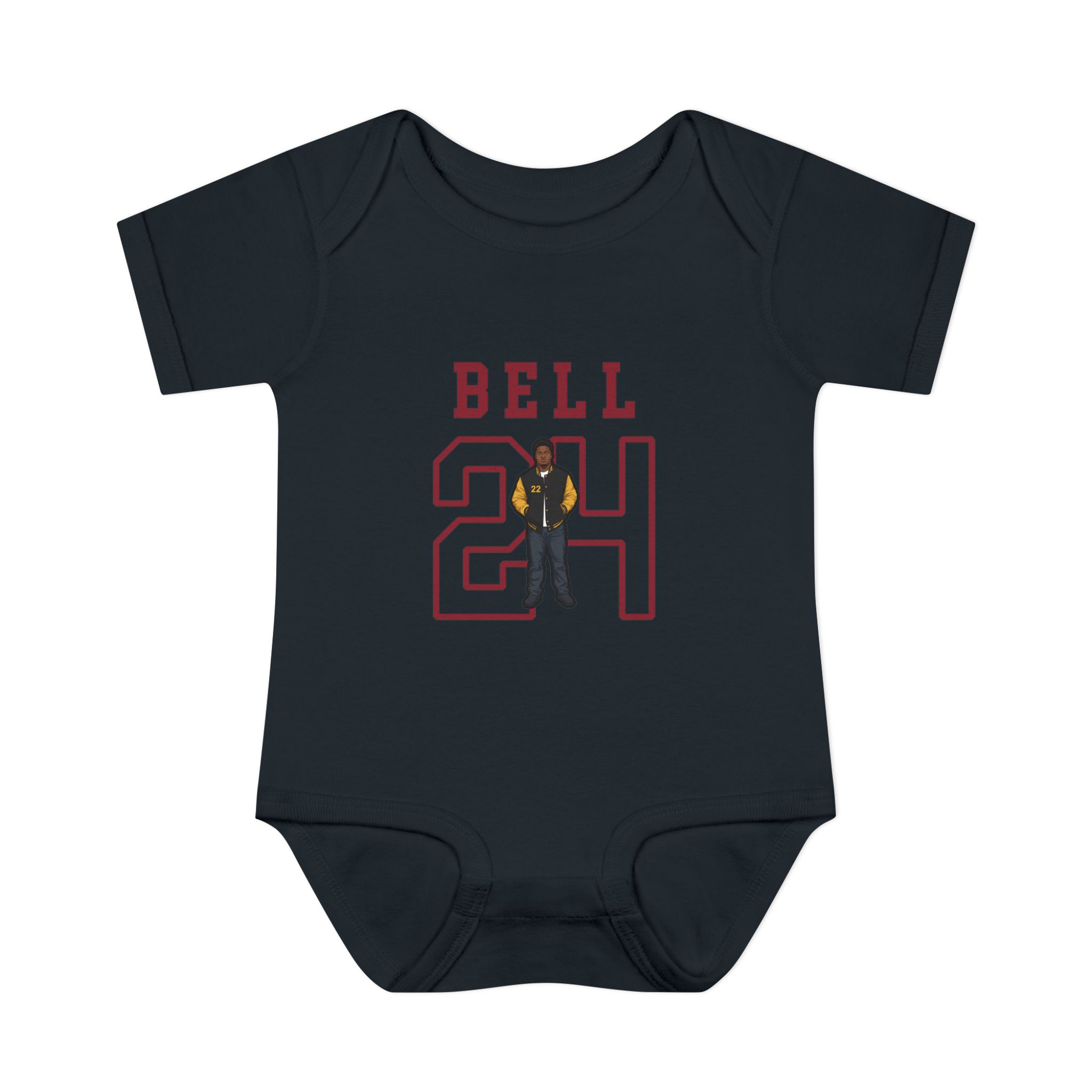 Baby Onesie — character_shirsey in Black