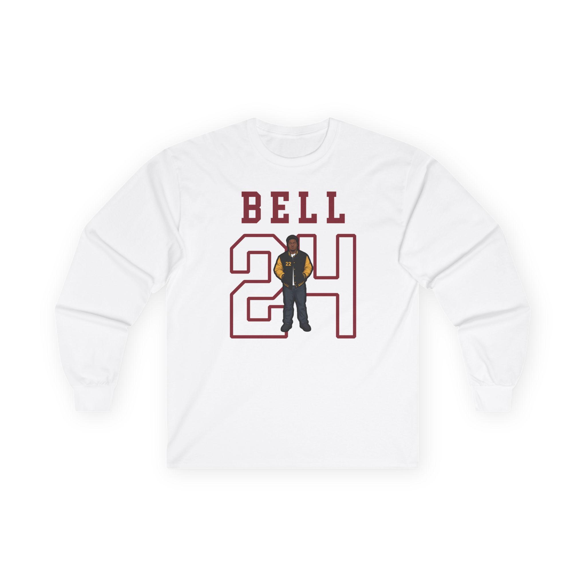 Long Sleeve Tee — character_shirsey in White