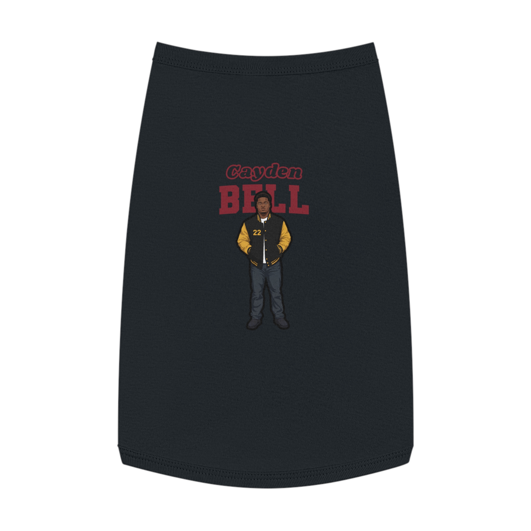 Pet Tank Top — character_name_arch in Black