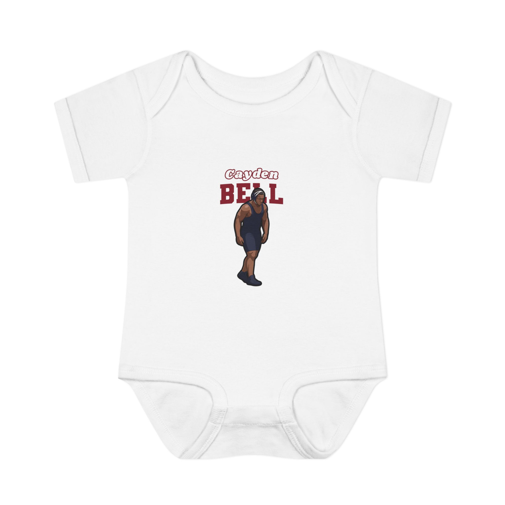 Baby Onesie — character_name_arch in White