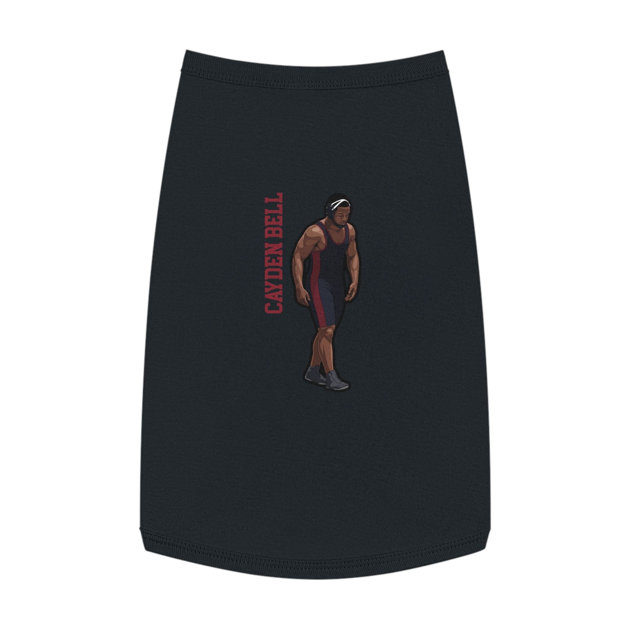 Pet Tank Top — character_name_vertical in White