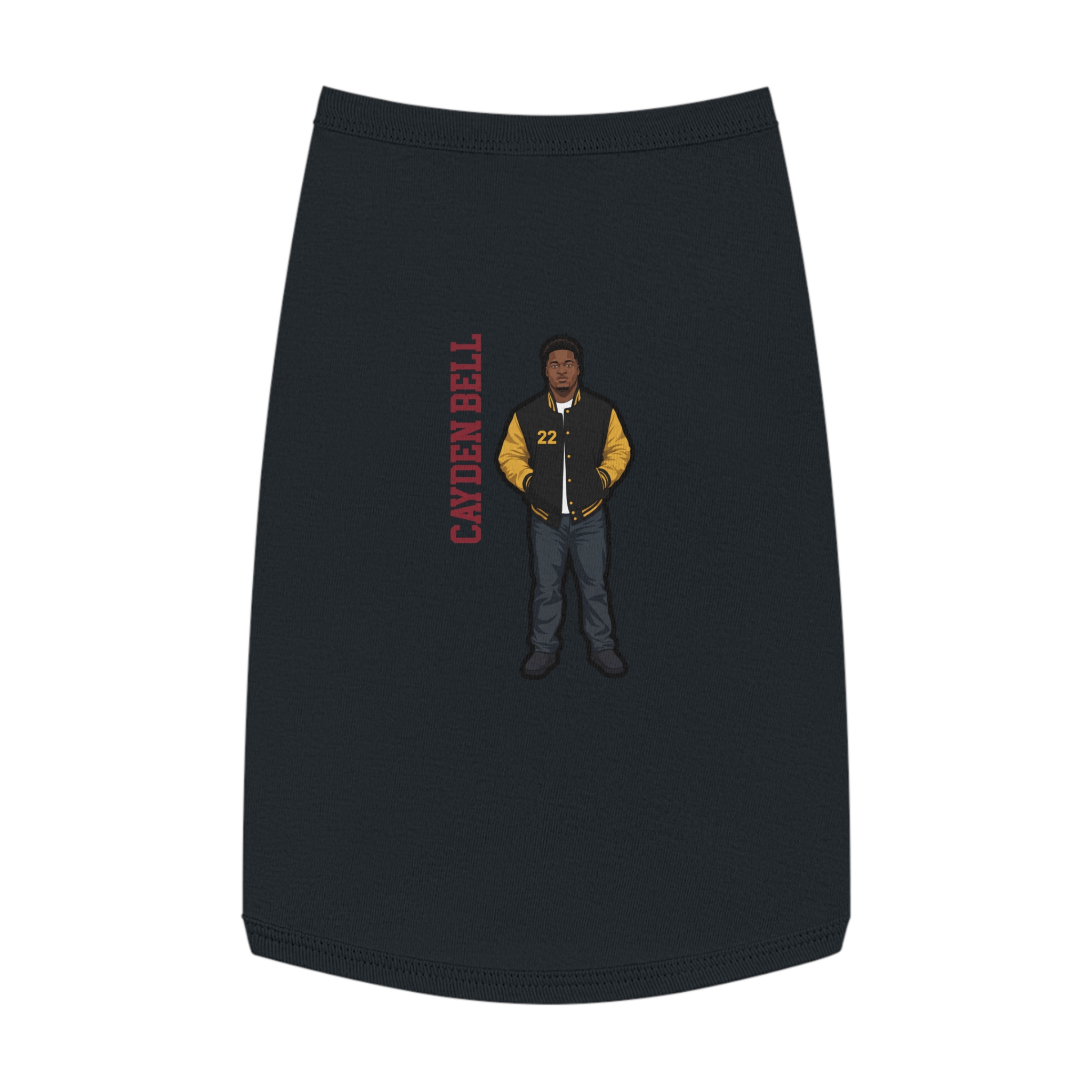 Pet Tank Top — character_name_vertical in White