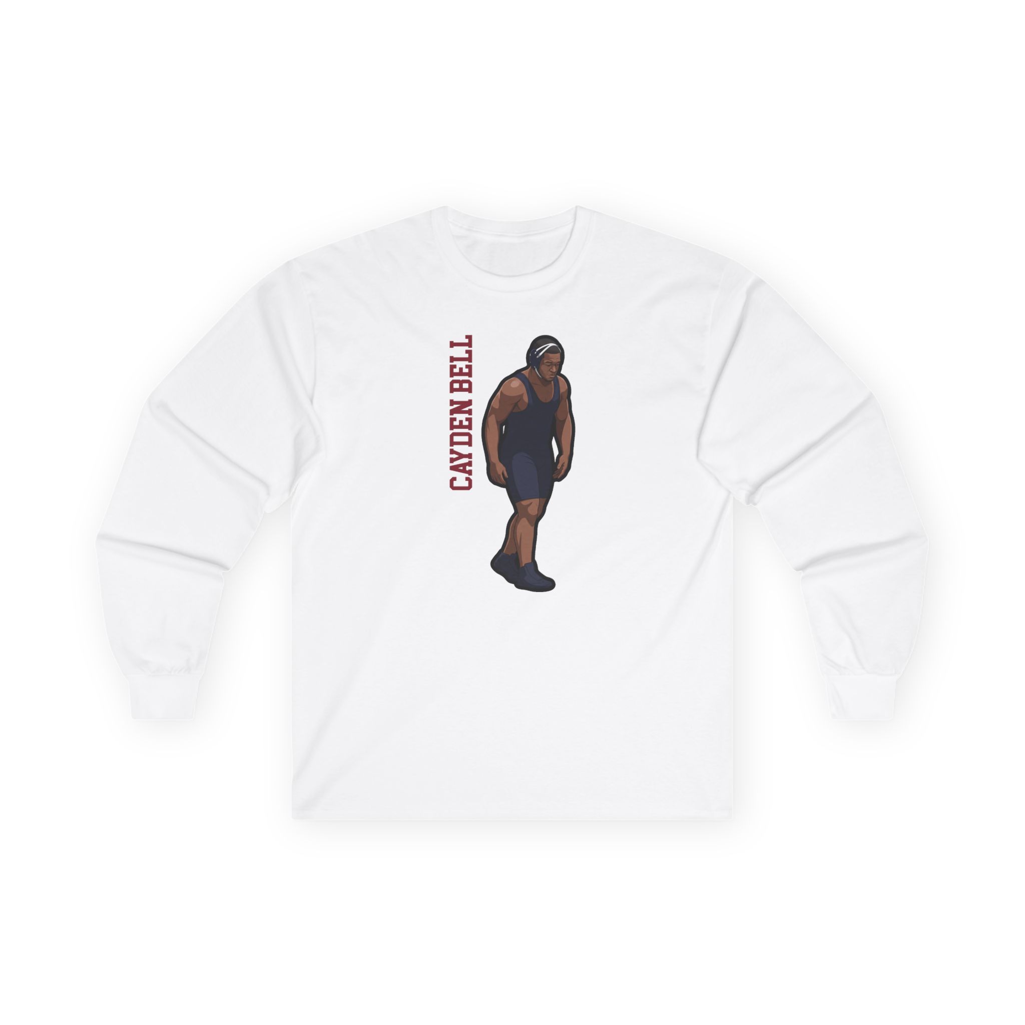 Long Sleeve Tee — character_name_vertical in White