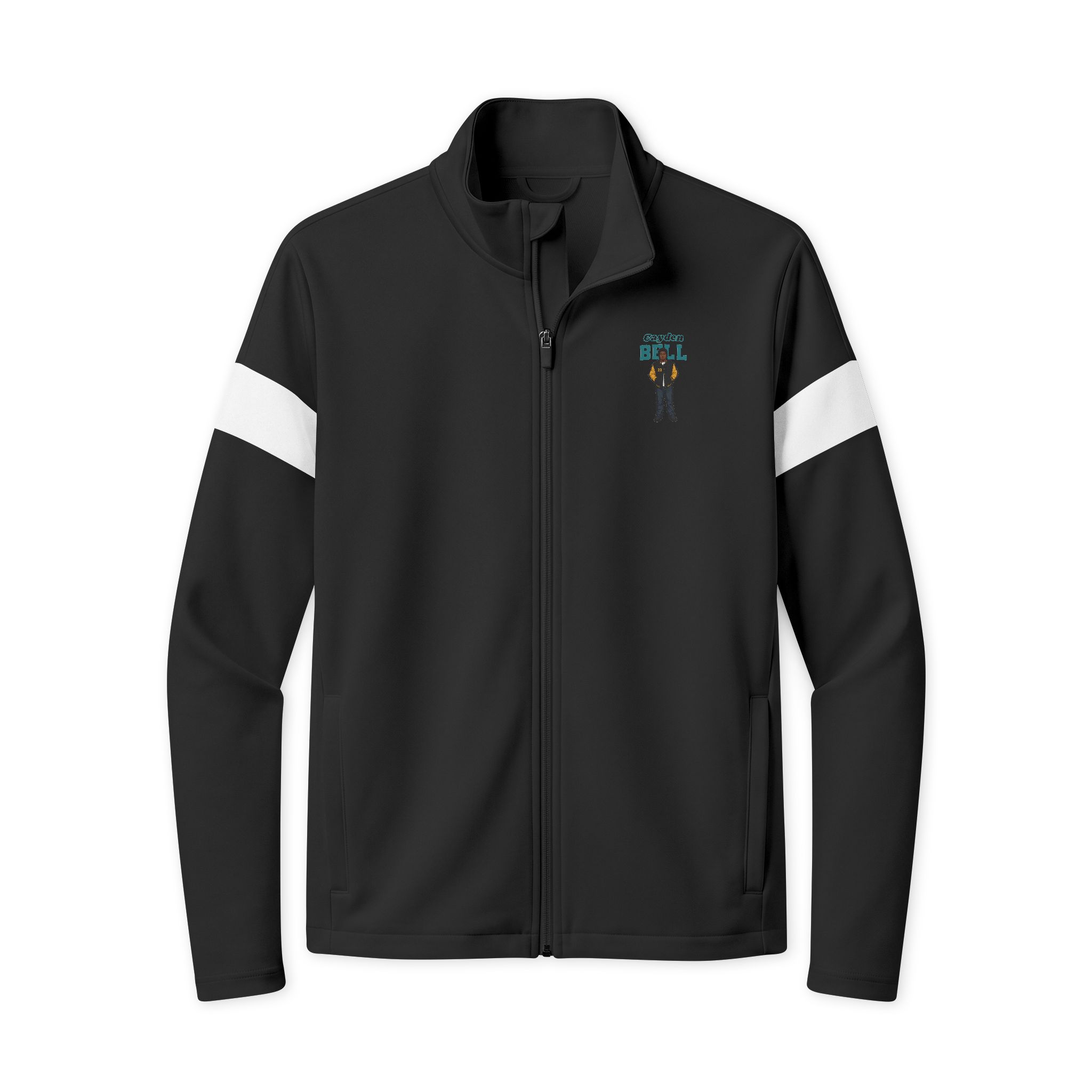 Travel Full-Zip Jacket — character_name_arch in Black/ White
