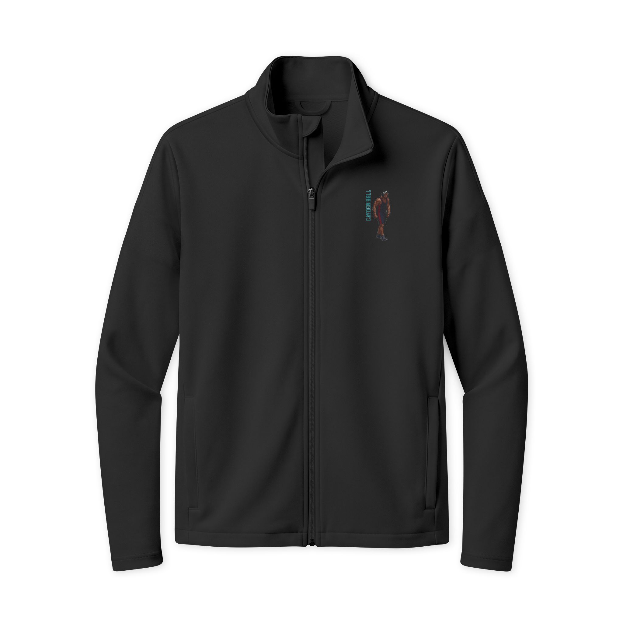 Travel Full-Zip Jacket — character_name_vertical in Black/ Black