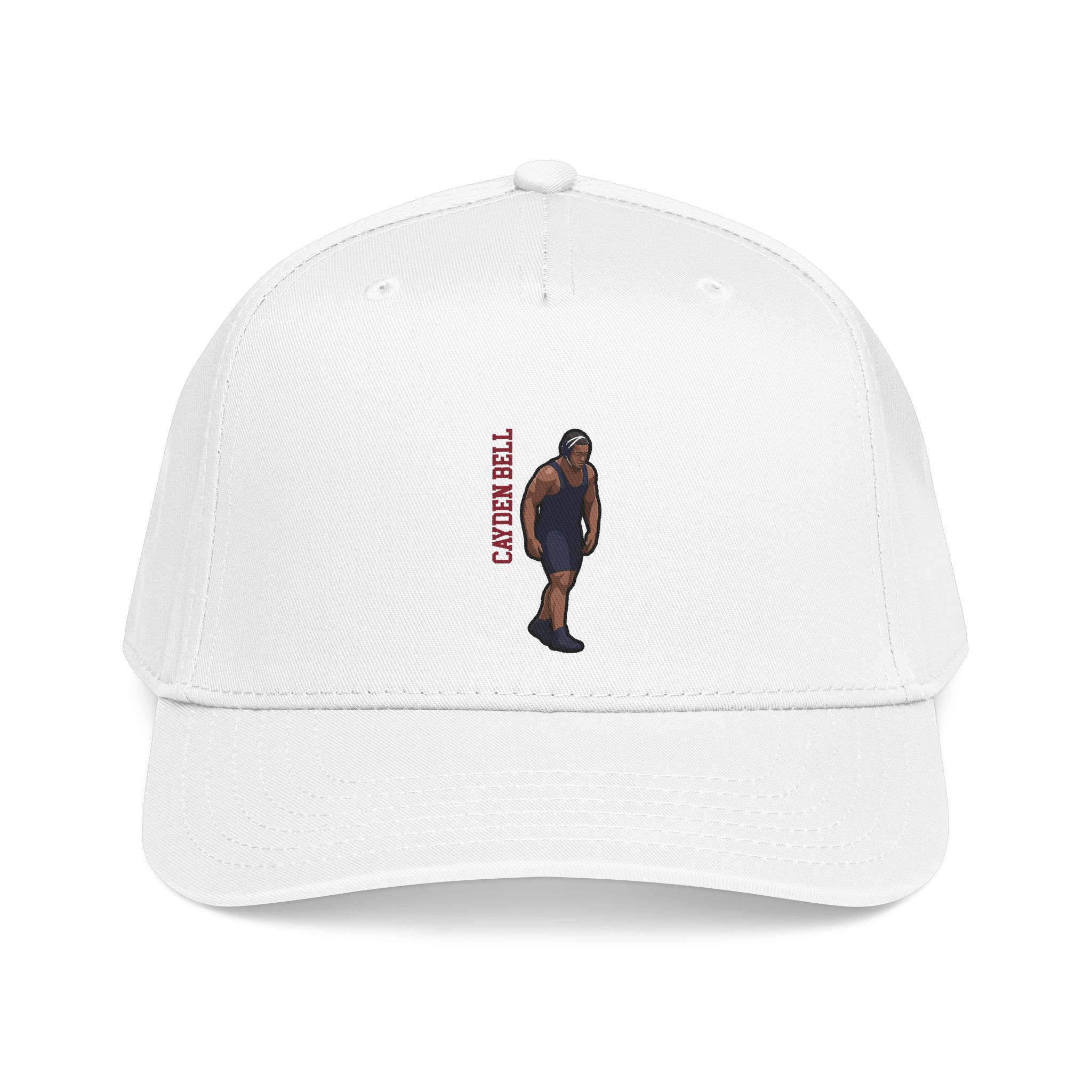 Baseball Cap — character_name_vertical in White