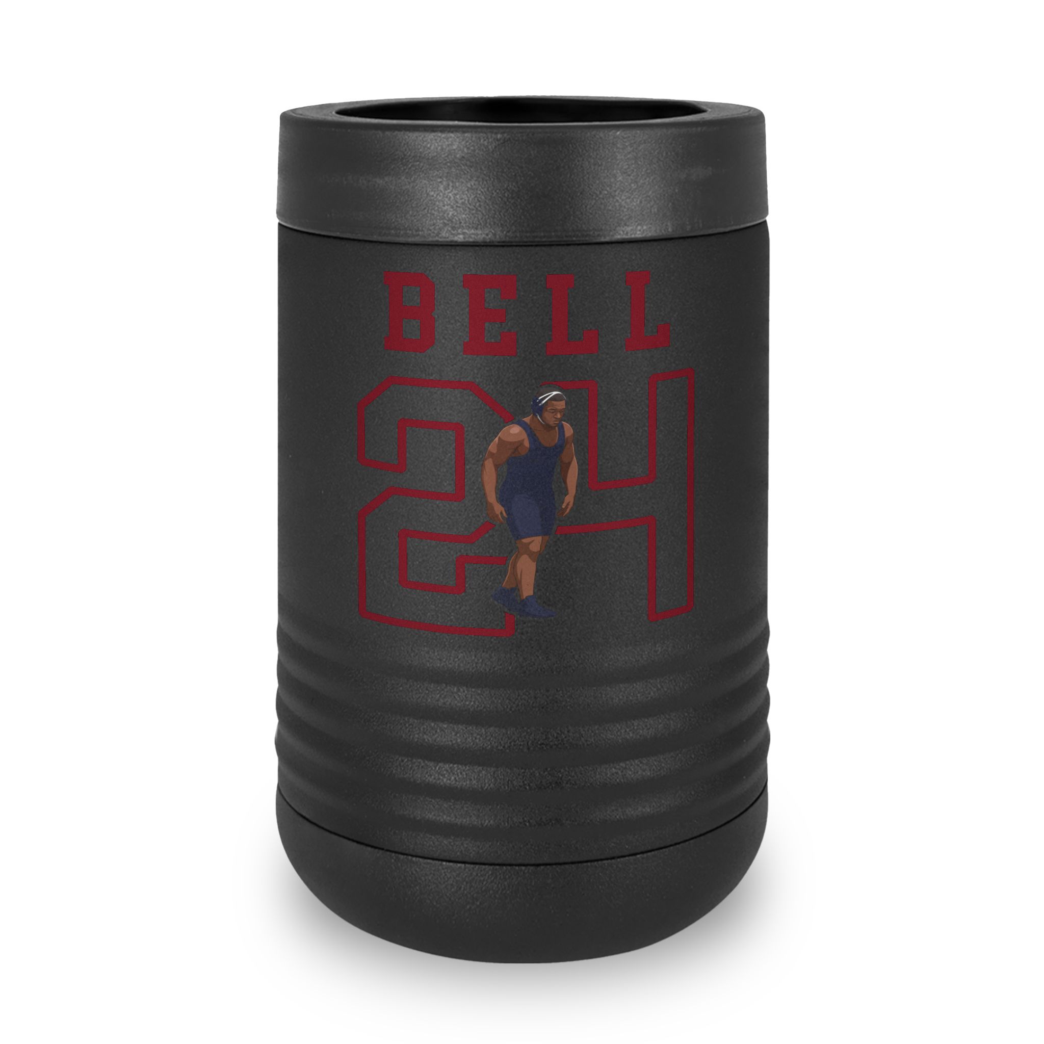 Stainless Can Cooler — character_shirsey in Black