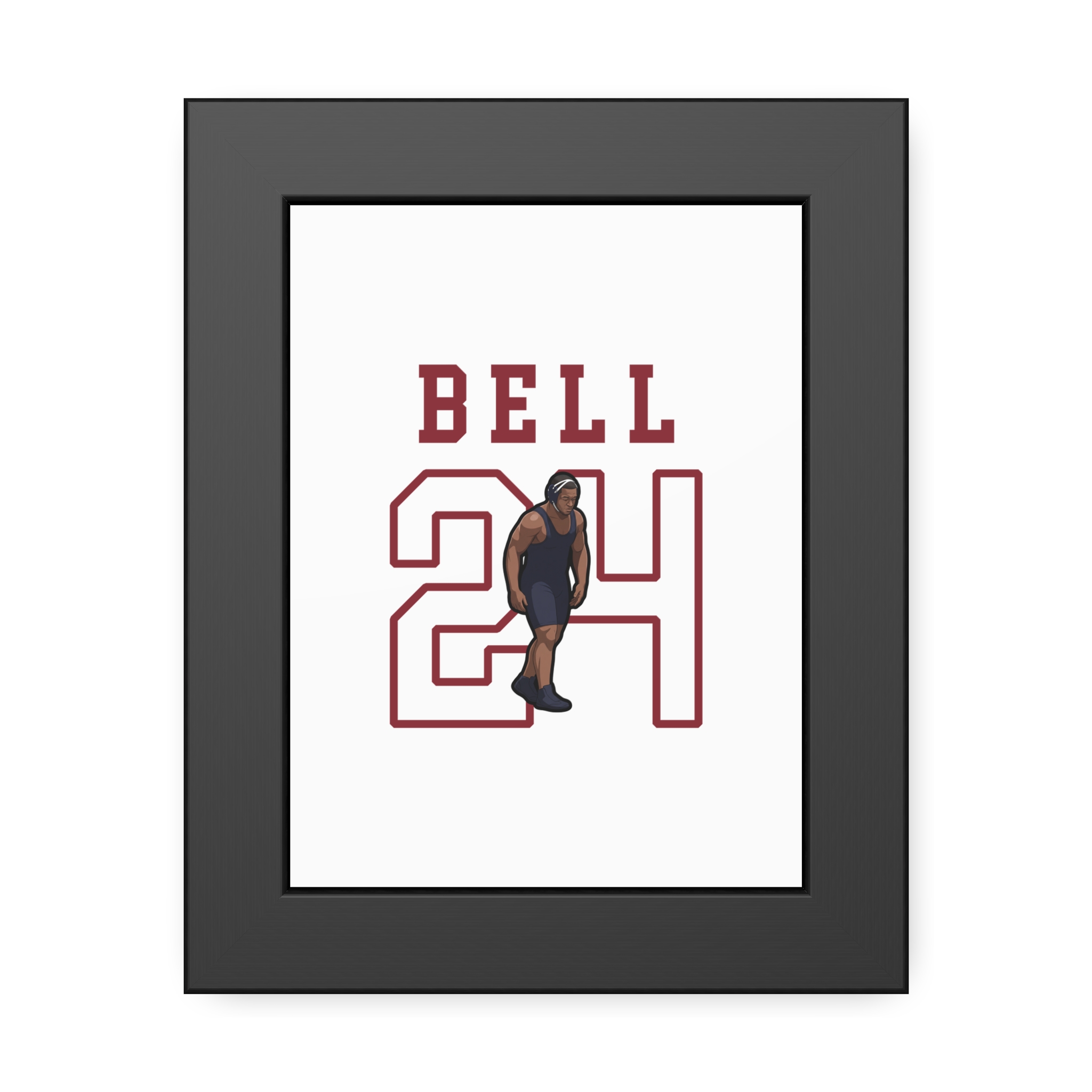 Framed Poster — character_shirsey in Black
