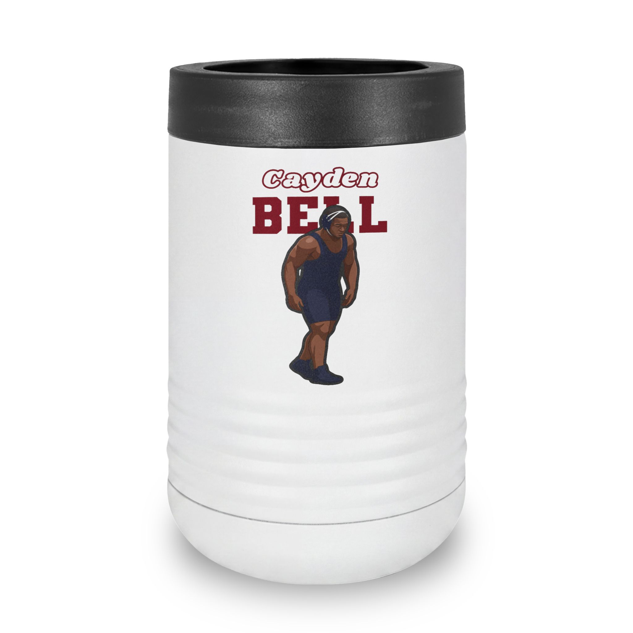Stainless Can Cooler — character_name_arch in White