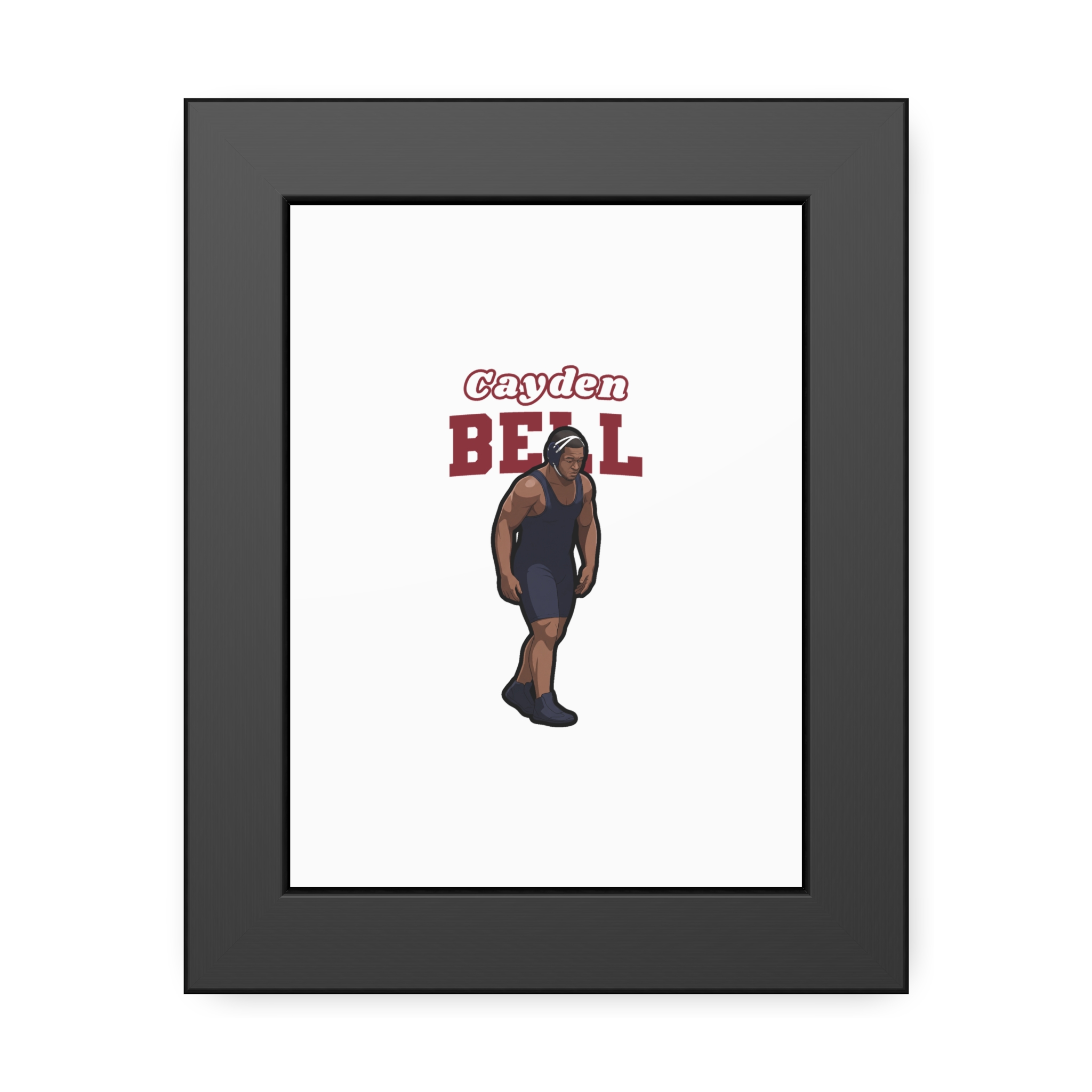Framed Poster — character_name_arch in Black