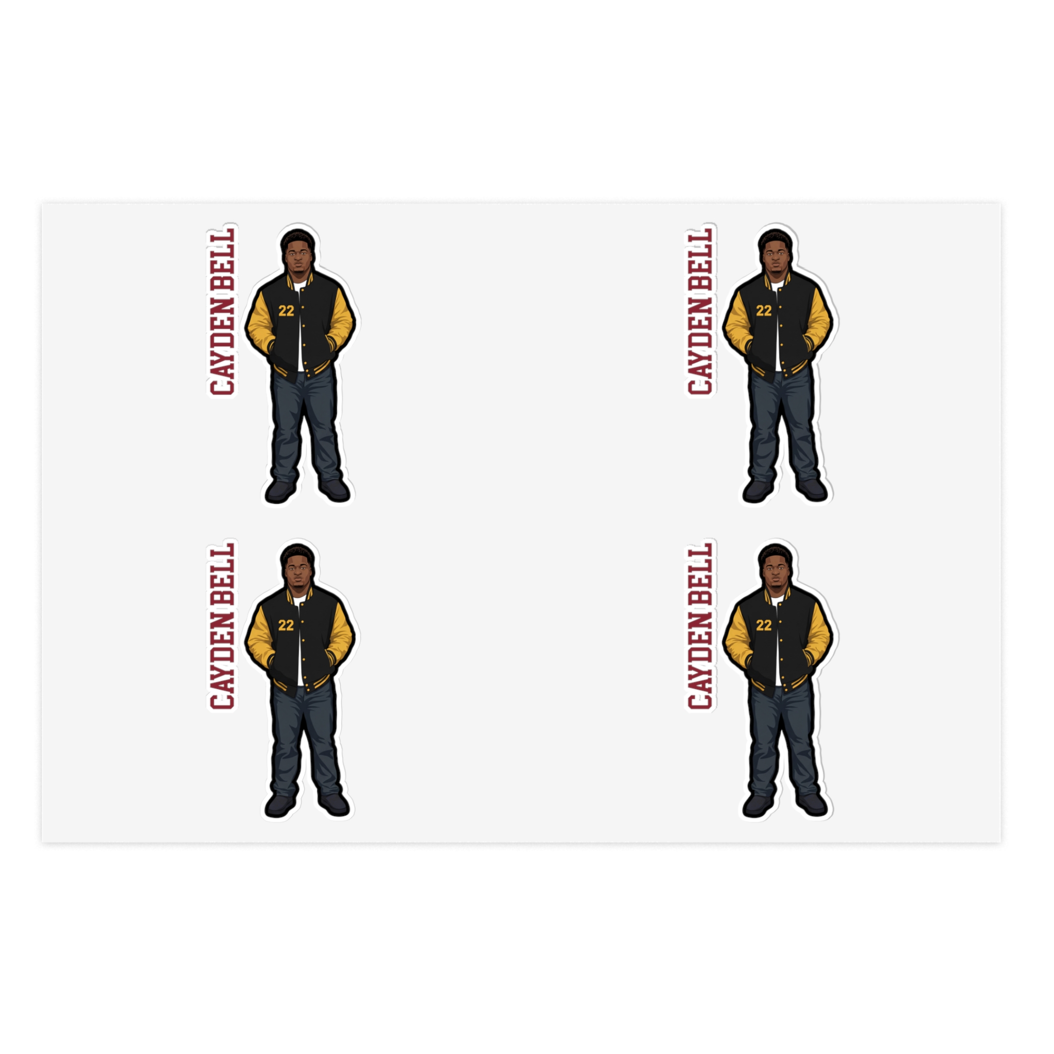 Sticker Sheet — character_name_vertical in Classic