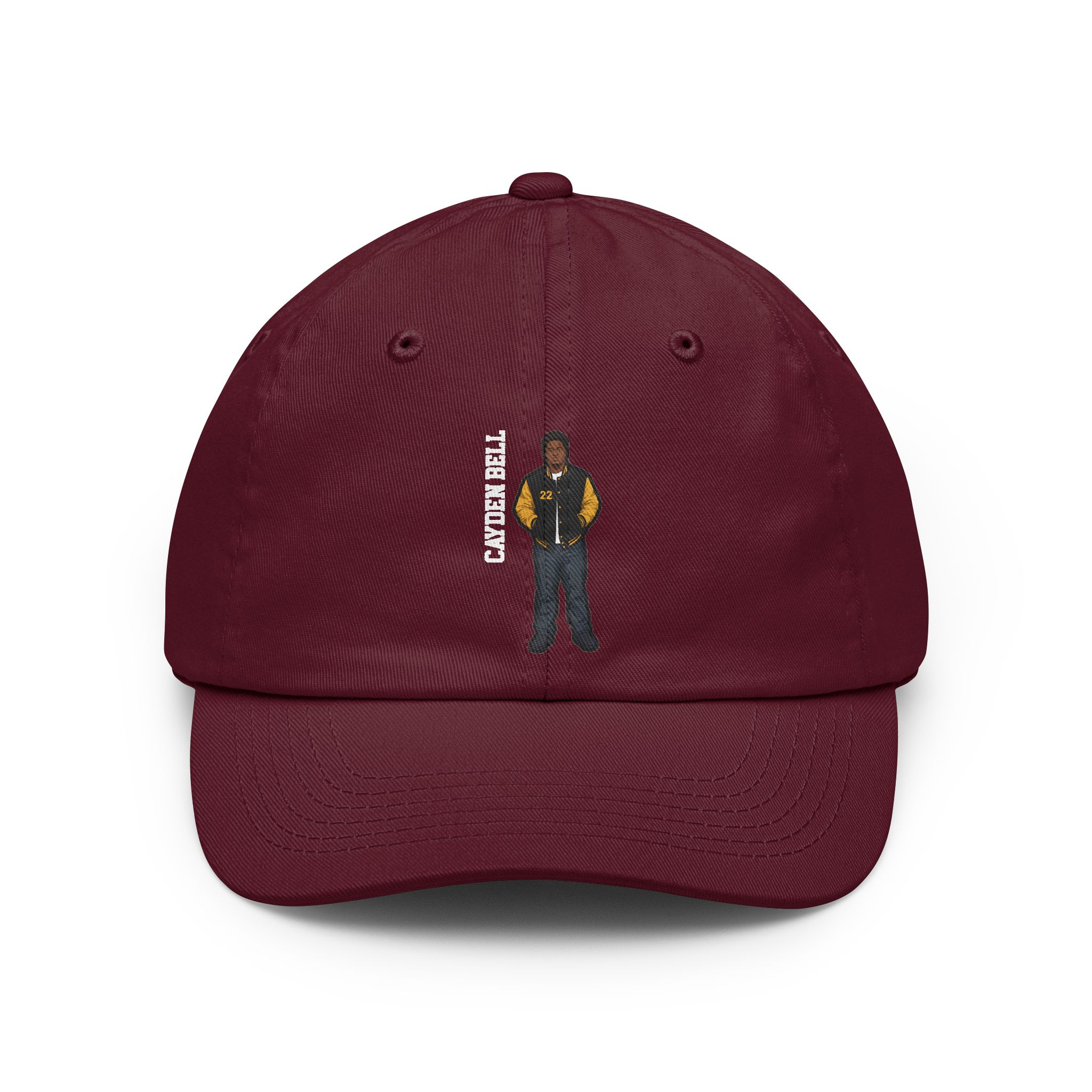 Classic Cap — character_name_vertical in Maroon