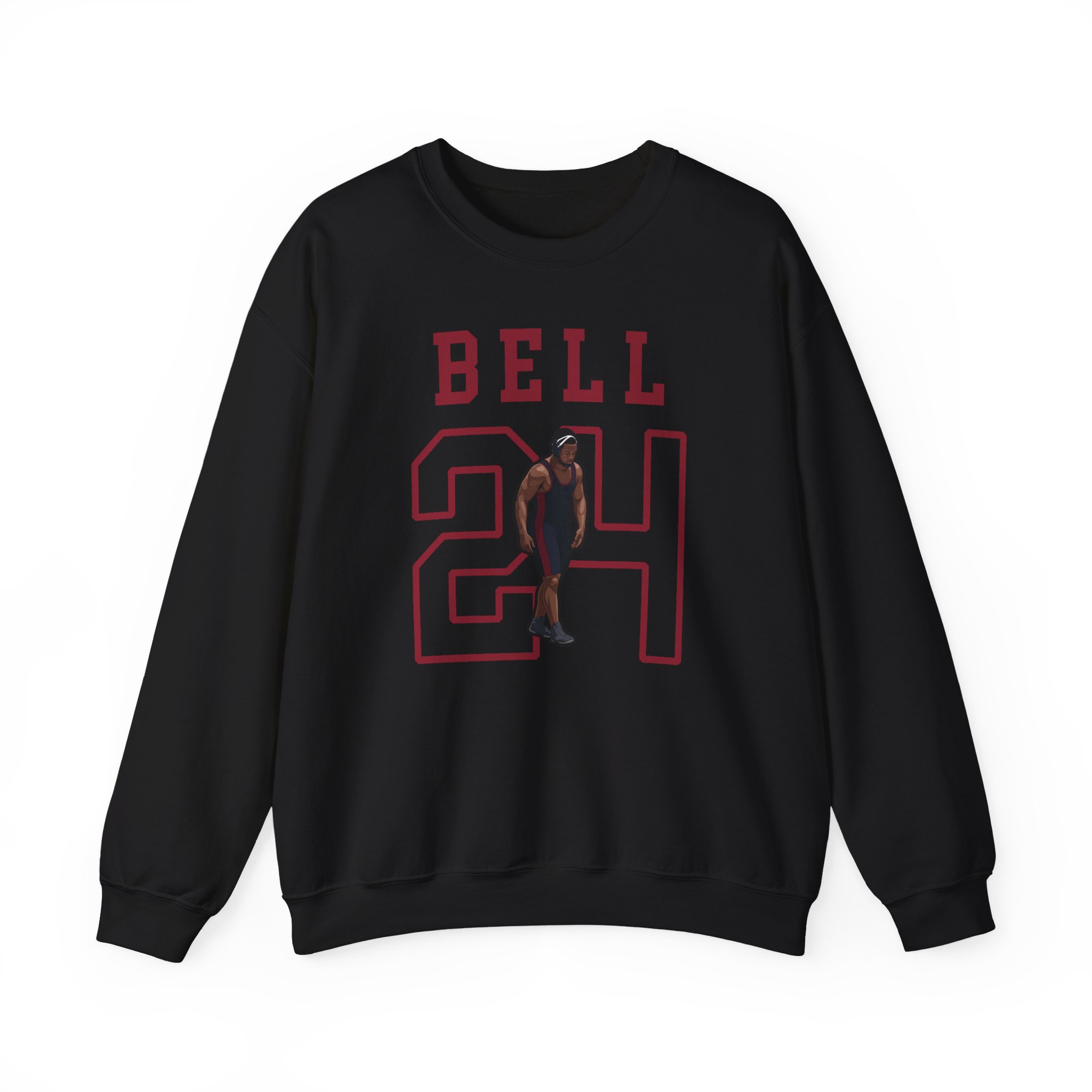 Crewneck Sweatshirt — character_shirsey in Black