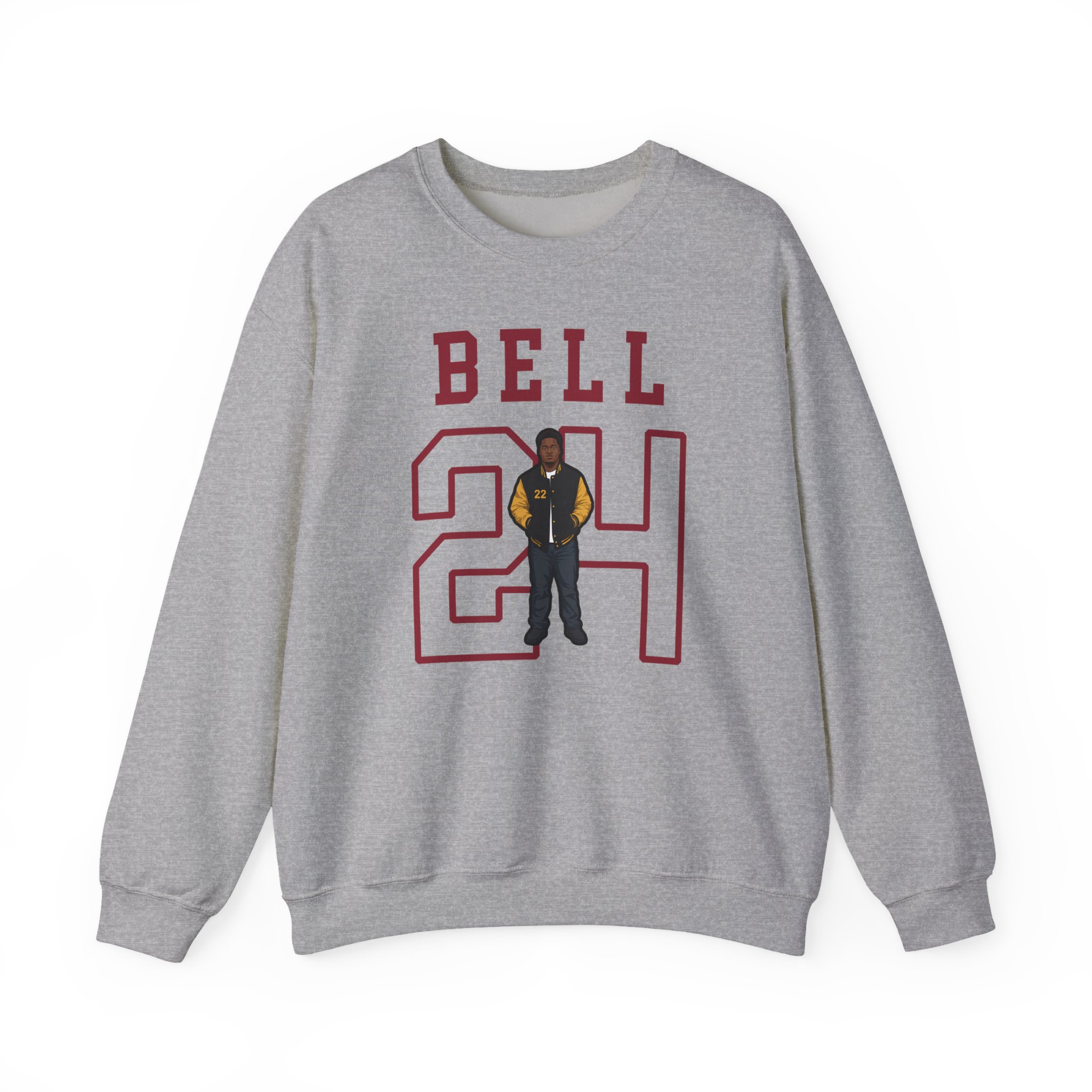 Crewneck Sweatshirt — character_shirsey in Grey