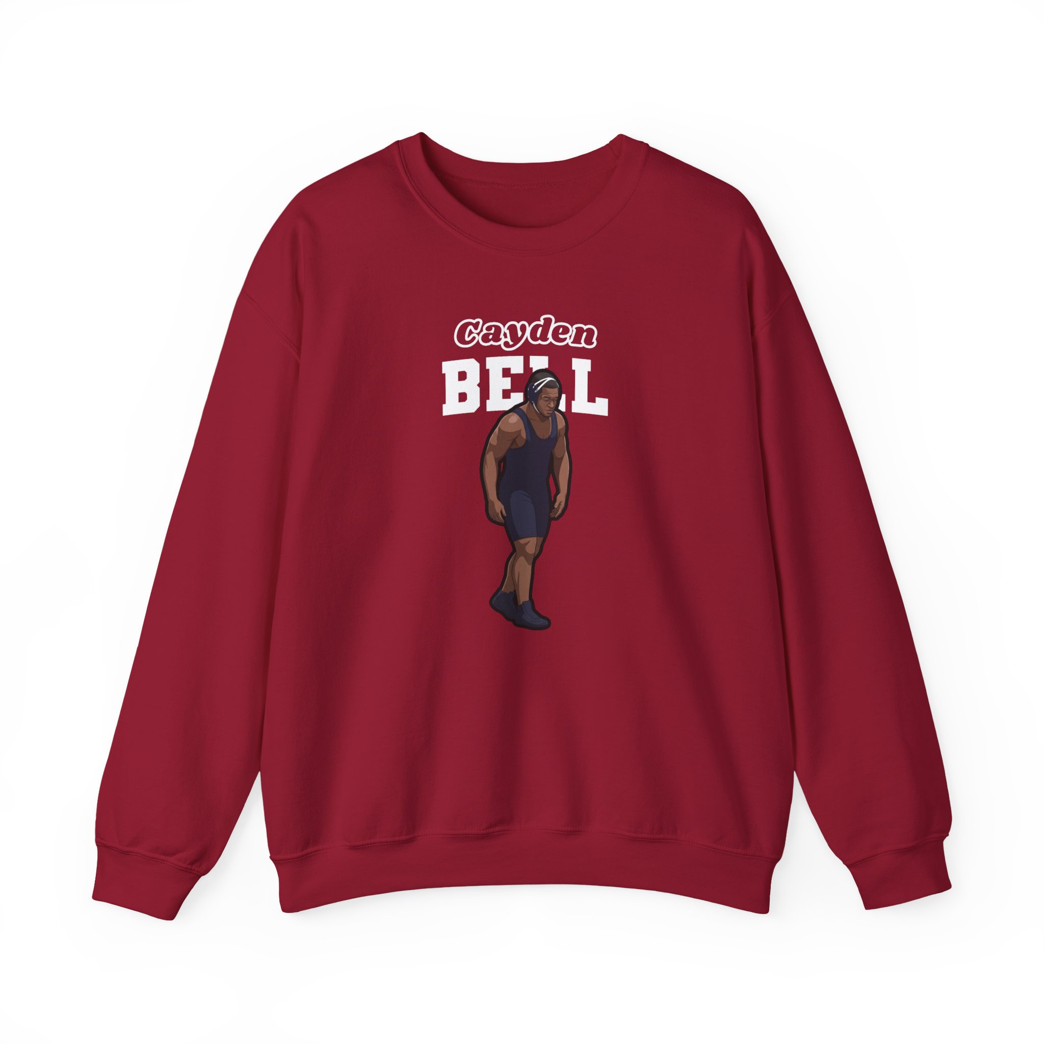 Crewneck Sweatshirt — character_name_arch in Cardinal
