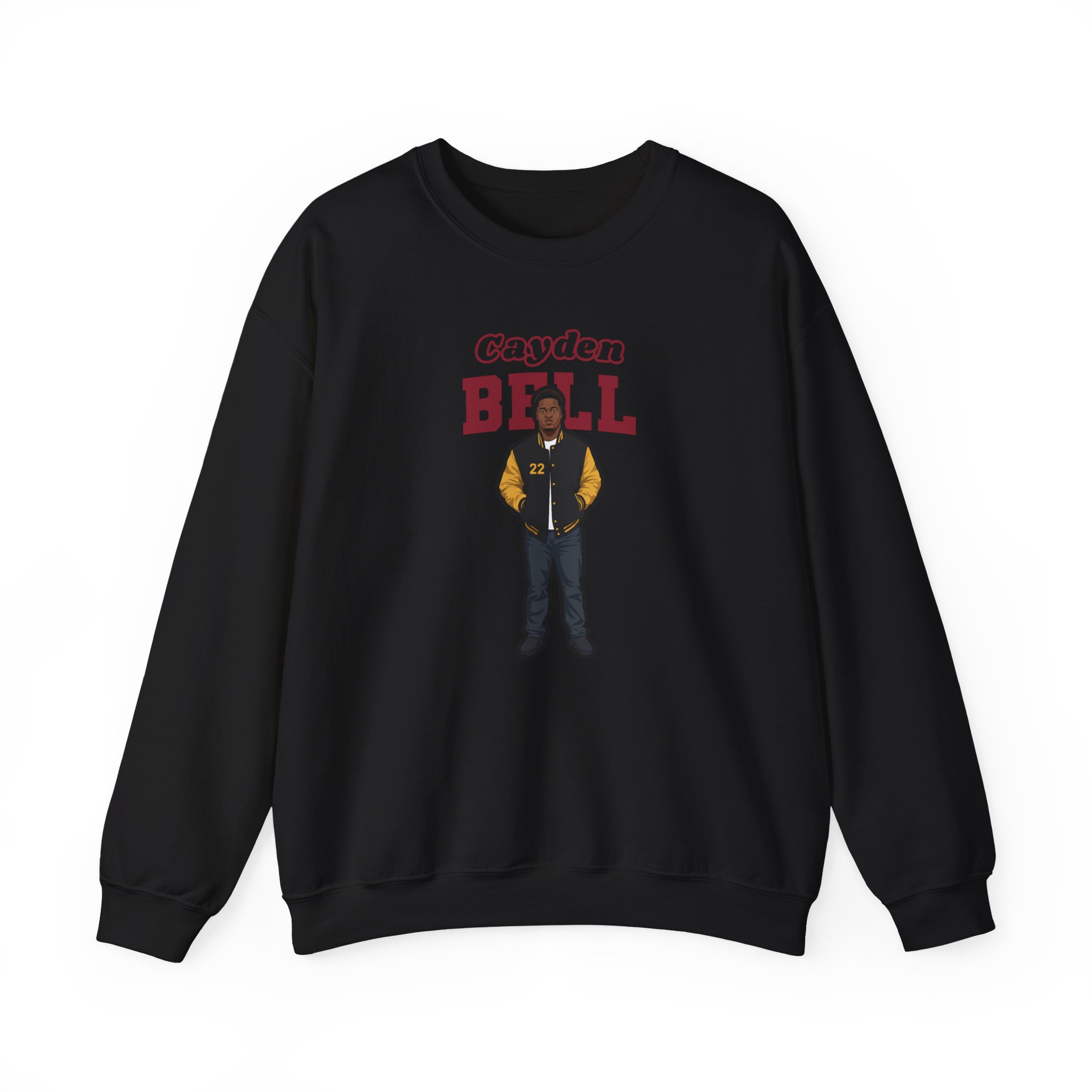 Crewneck Sweatshirt — character_name_arch in Black