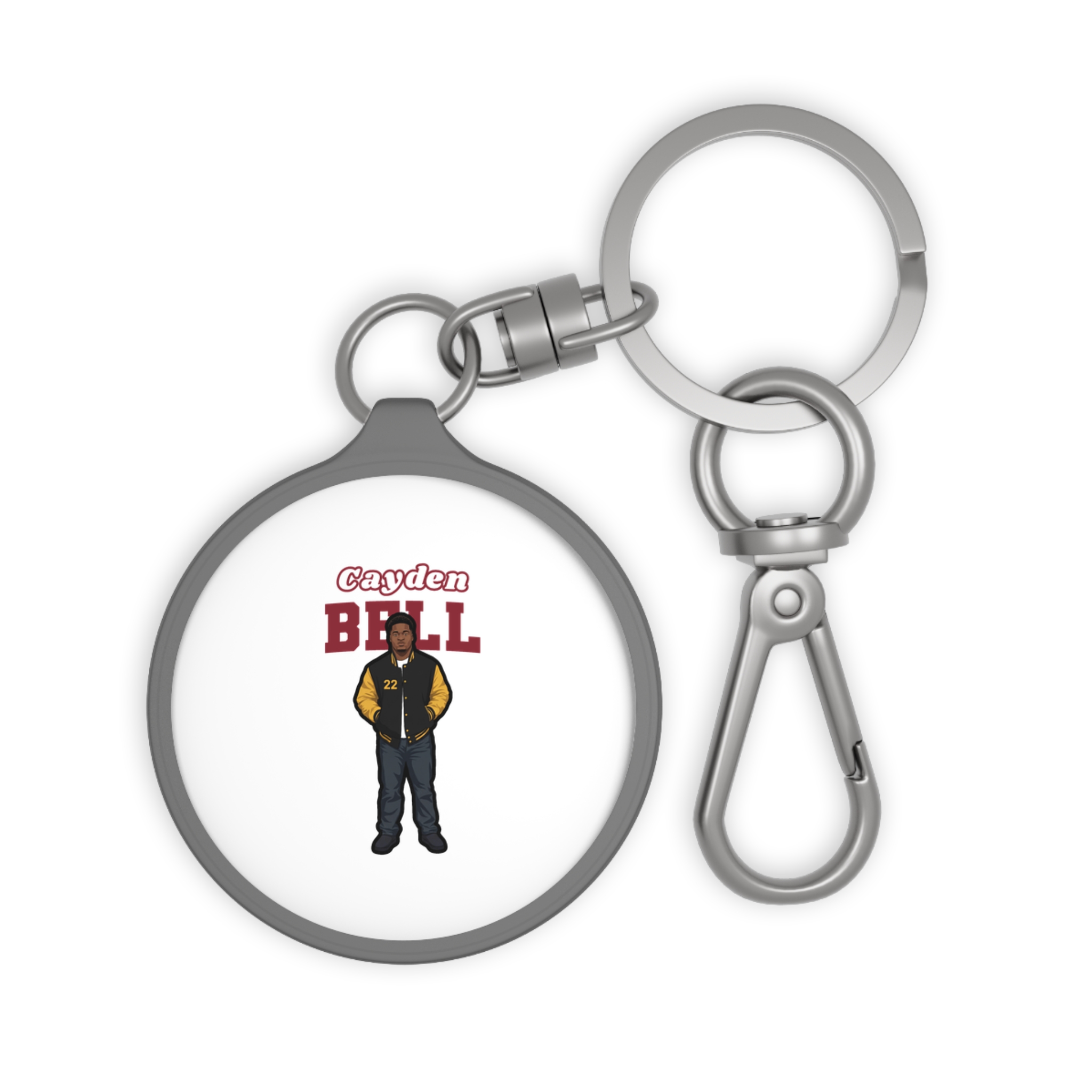 Keychain — character_name_arch in Grey