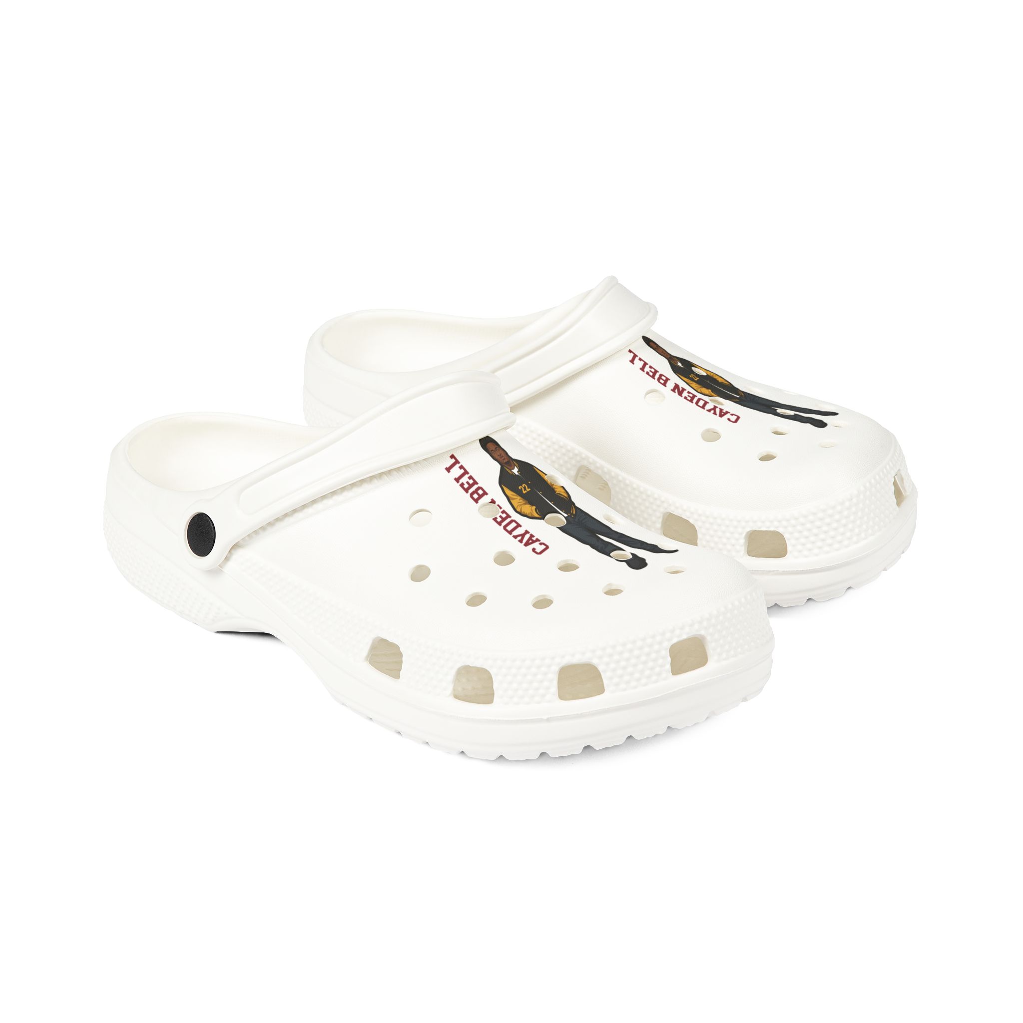 Rubber Clogs — character_name_vertical in White