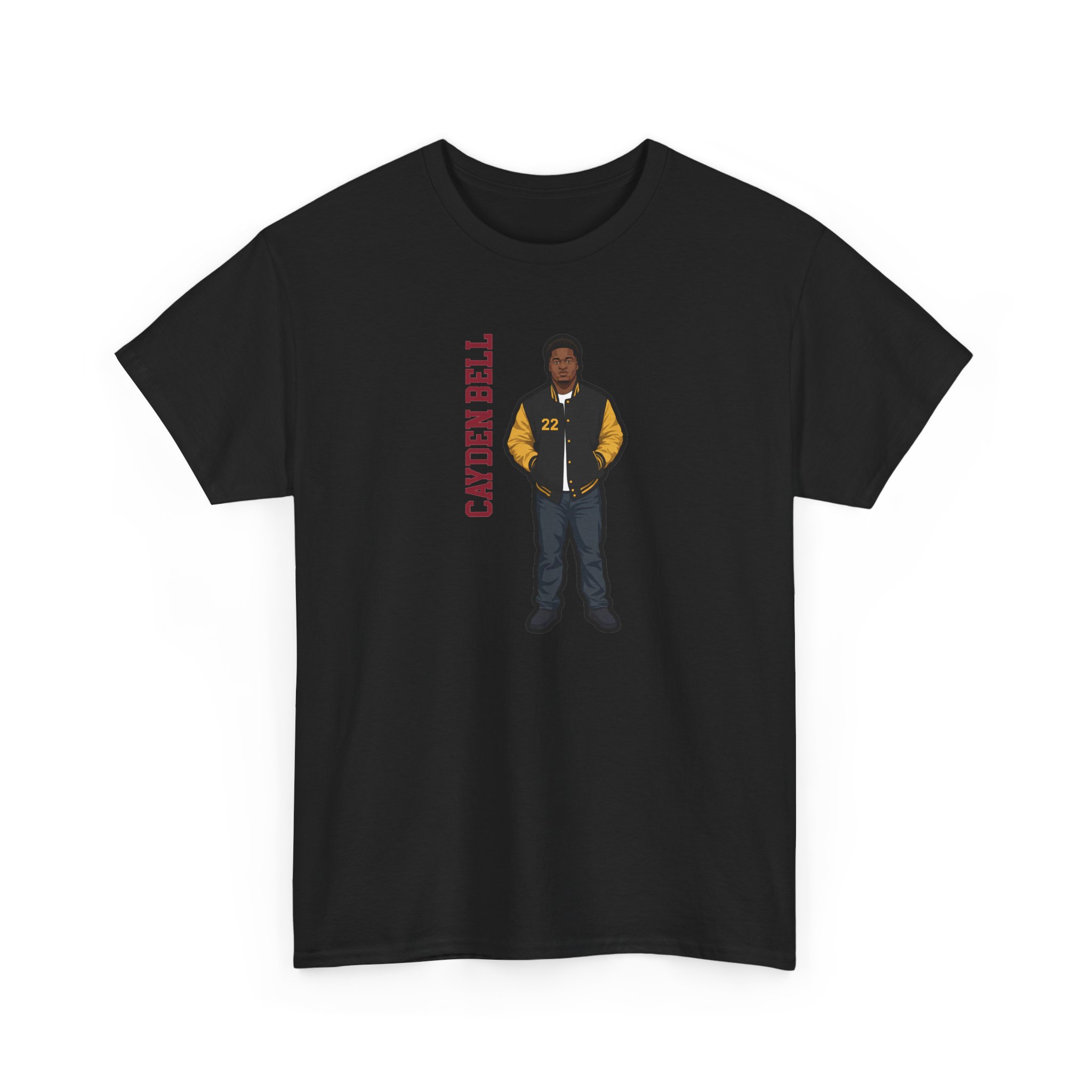 Tee — character_name_vertical in Black