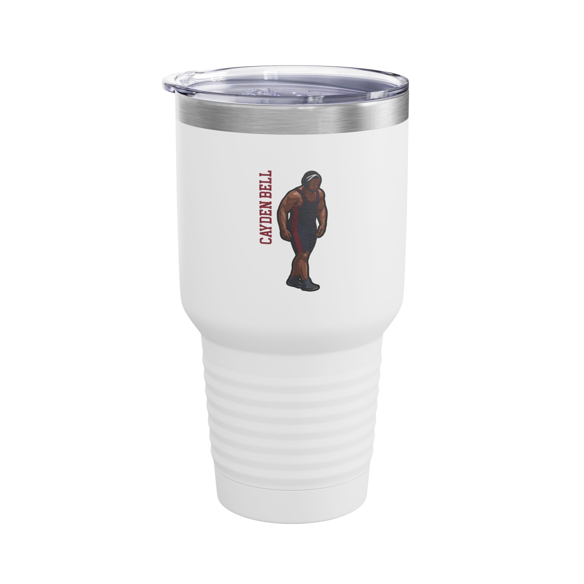 30oz Tumbler — character_name_vertical in White