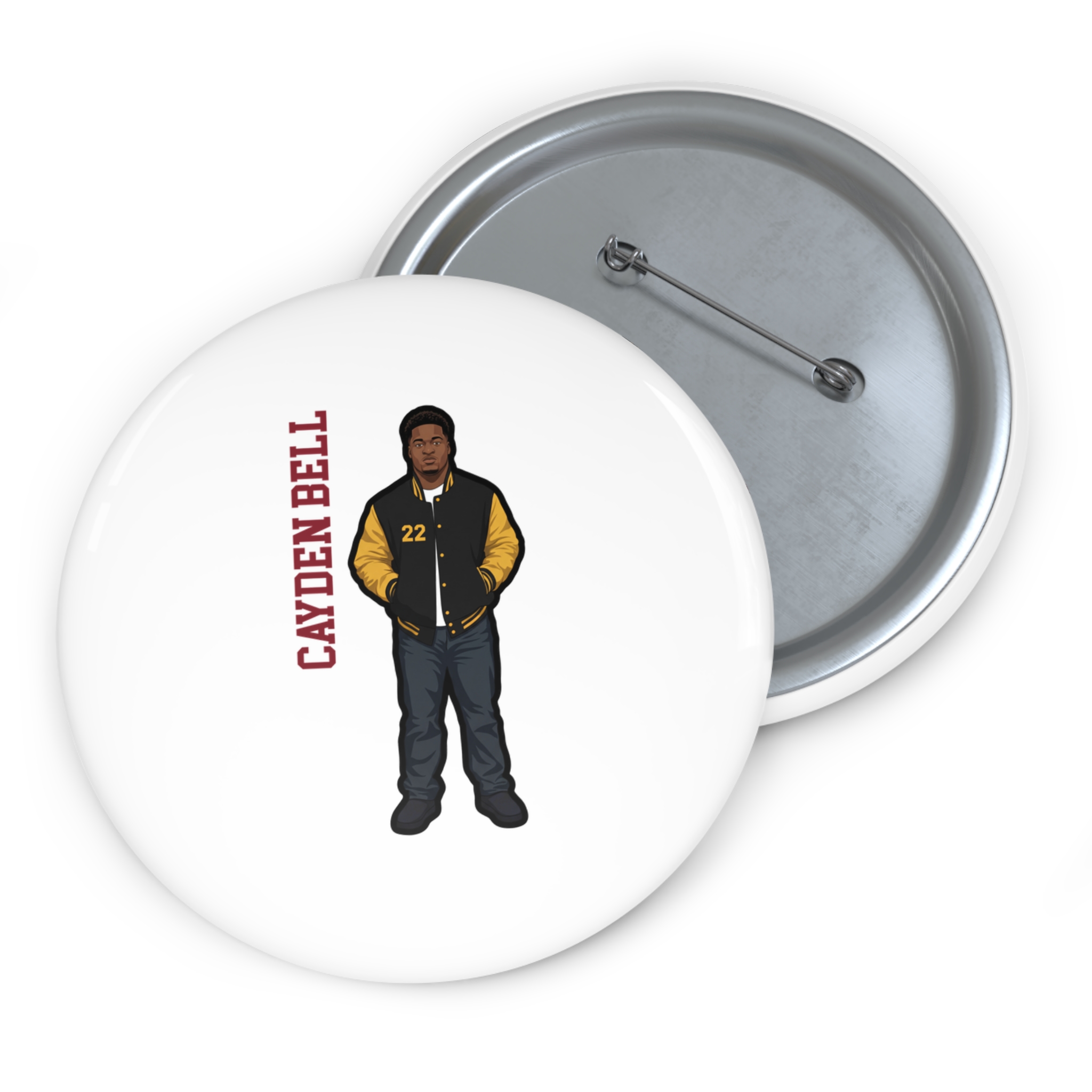 Game Day Pin — character_name_vertical in Classic