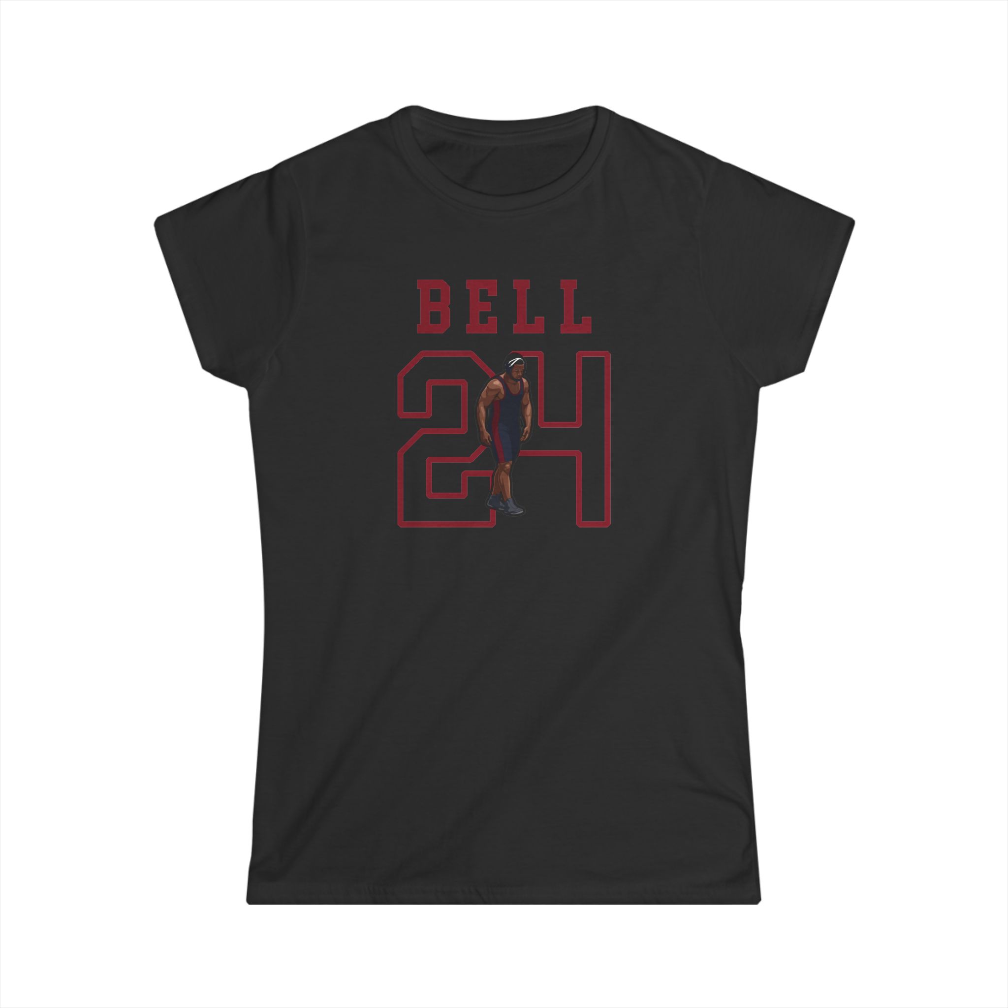 Women's Softstyle Tee — character_shirsey in Black