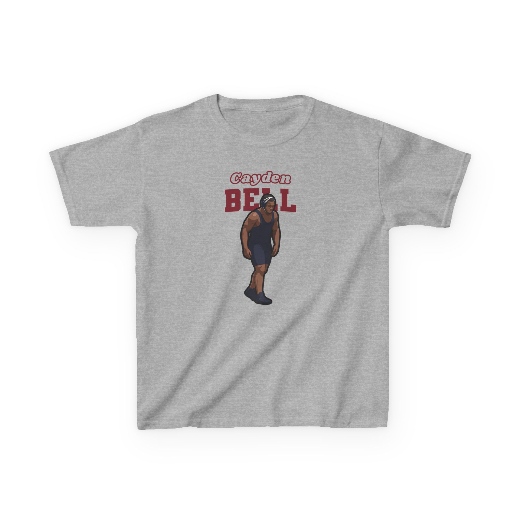 Youth Tee — character_name_arch in Grey