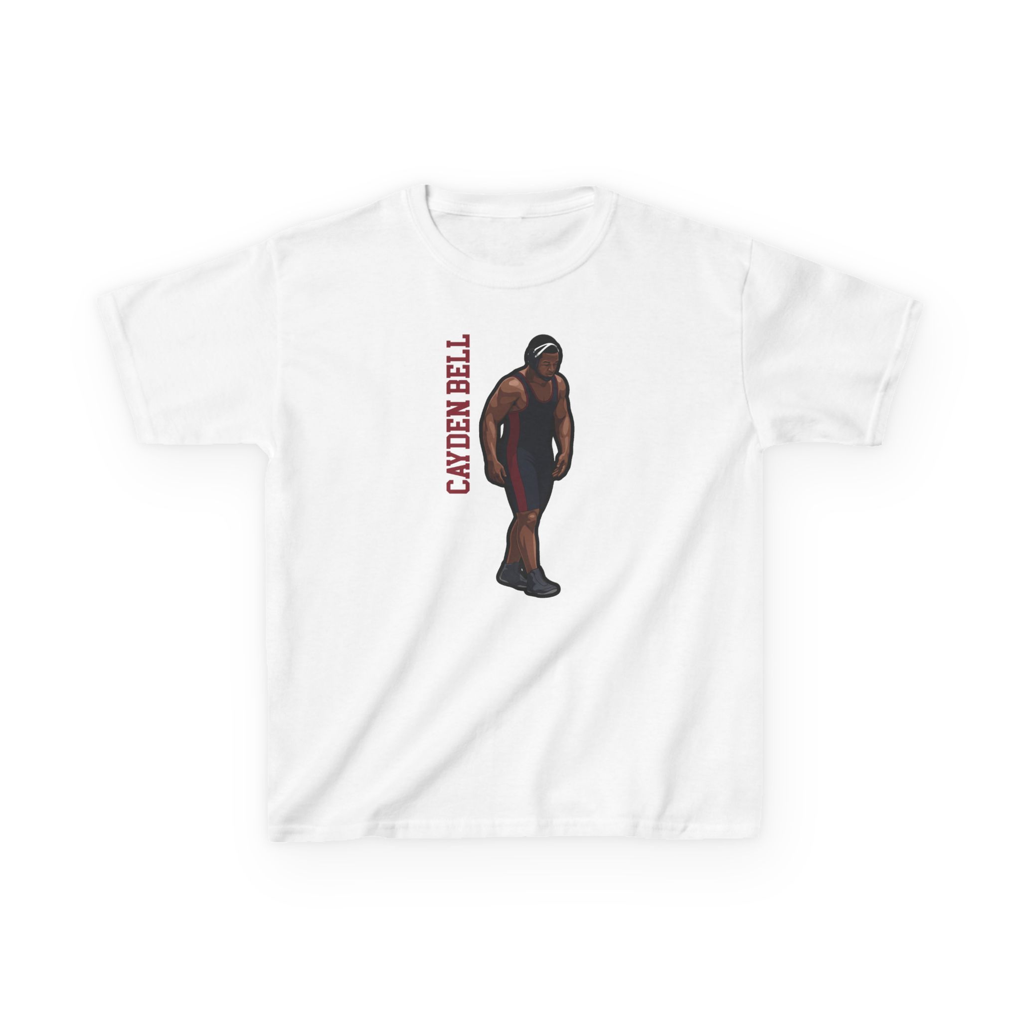 Youth Tee — character_name_vertical in White
