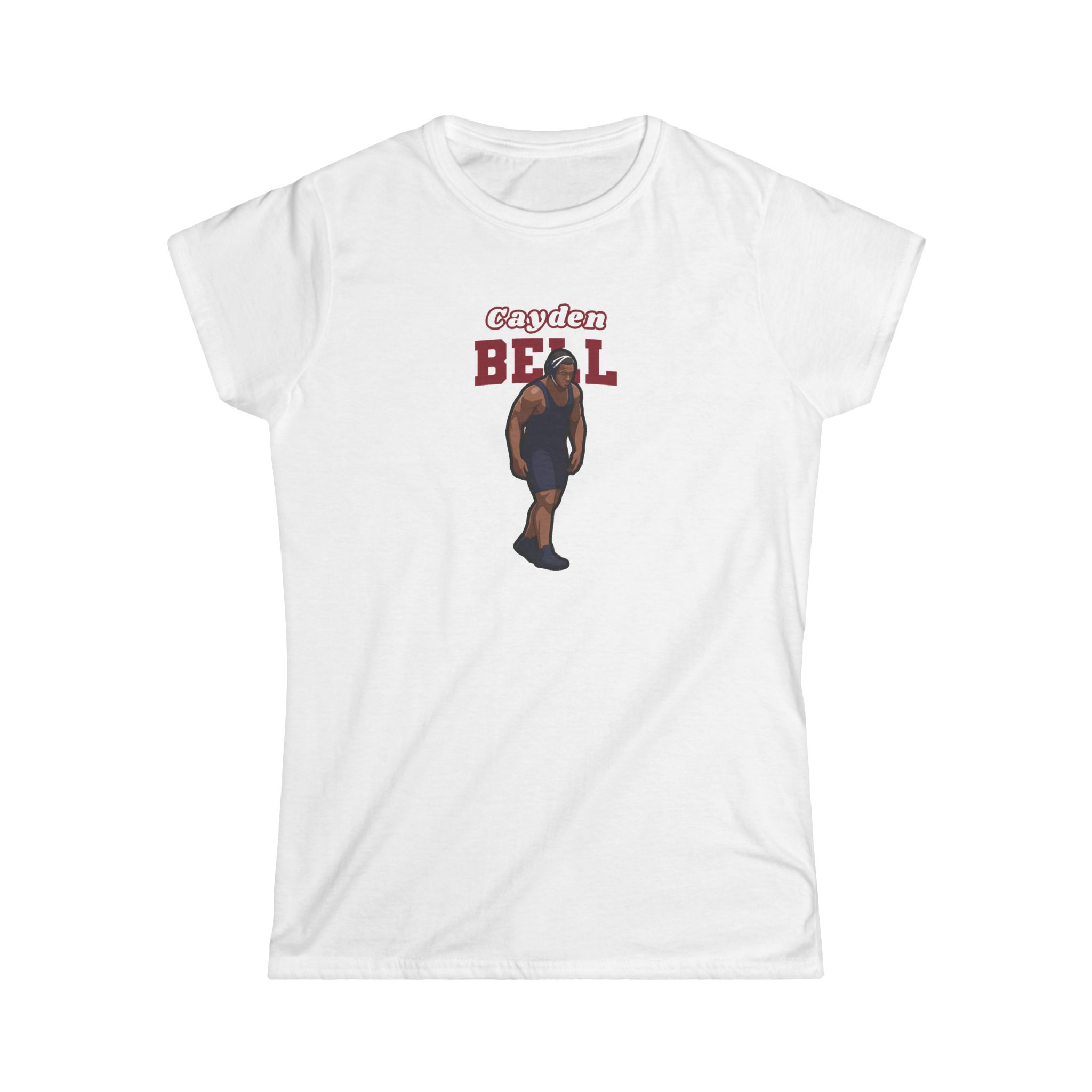 Women's Softstyle Tee — character_name_arch in White