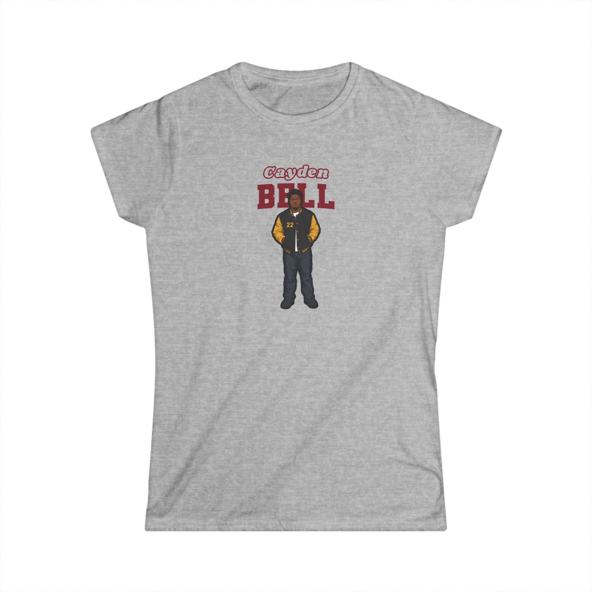 Women's Softstyle Tee — character_name_arch in Grey