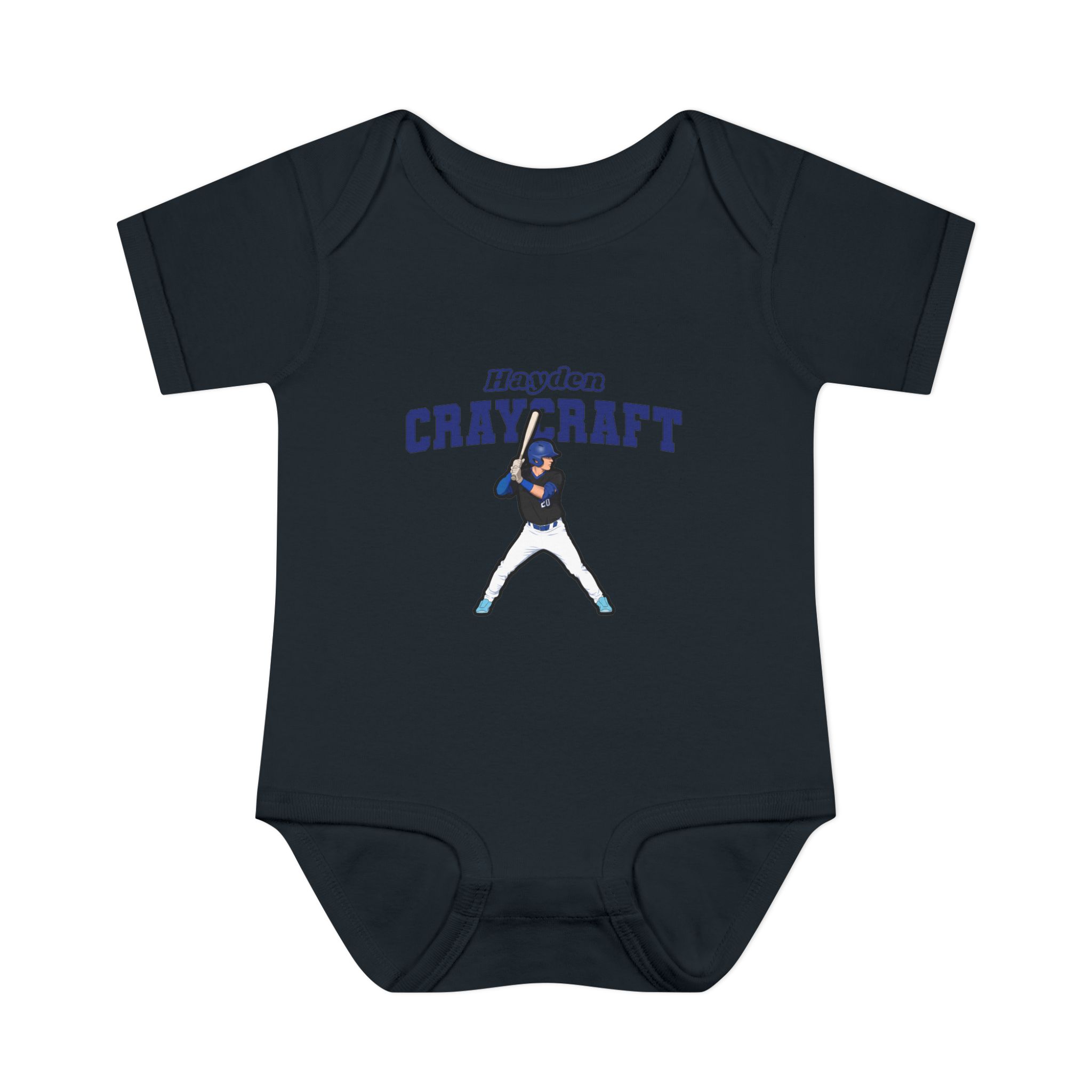 Baby Onesie — character_name_arch in Black
