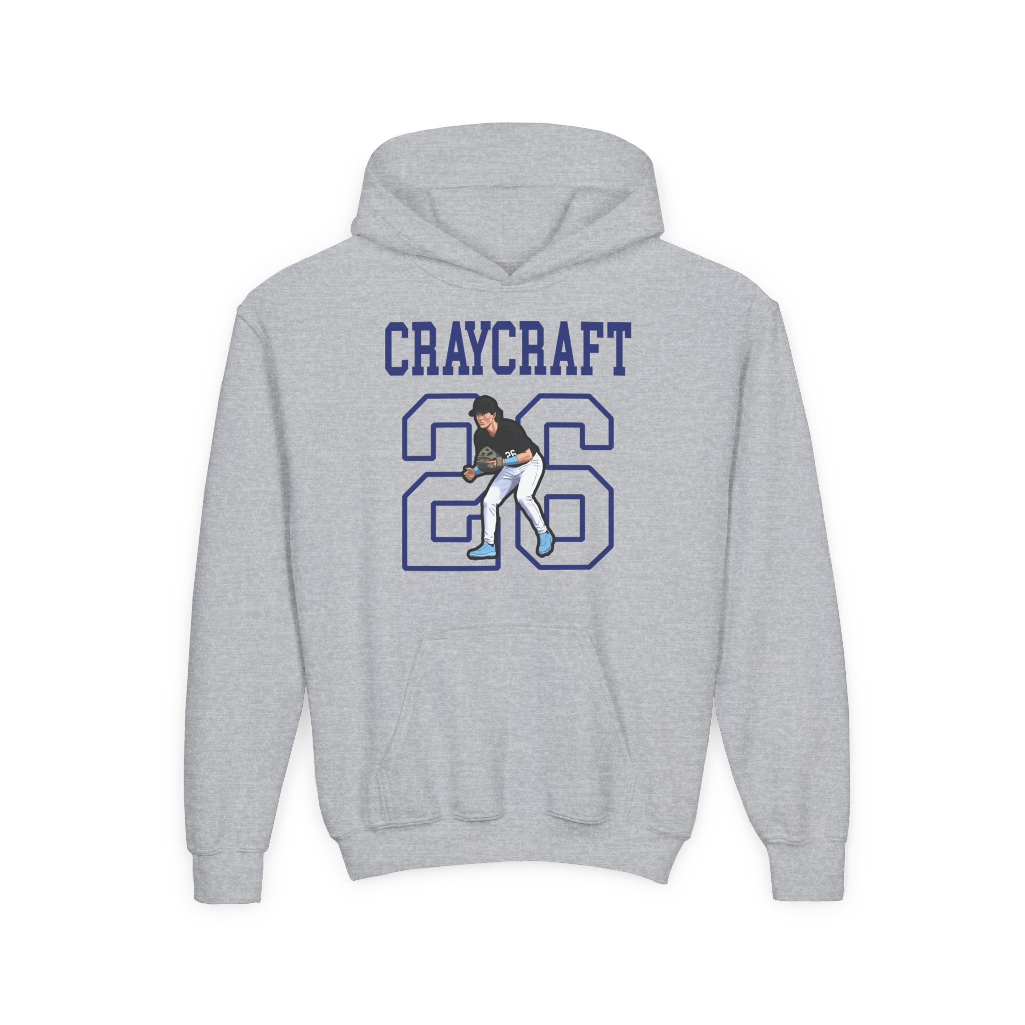 Youth Hoodie — character_shirsey in Grey