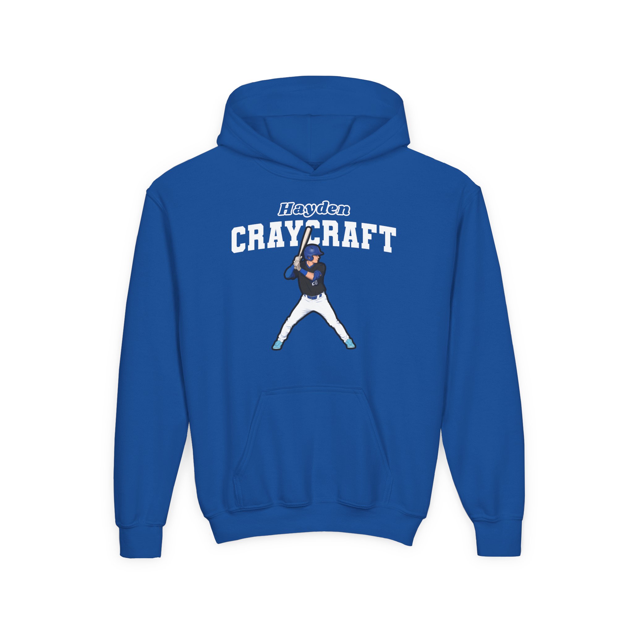 Youth Hoodie — character_name_arch in Royal