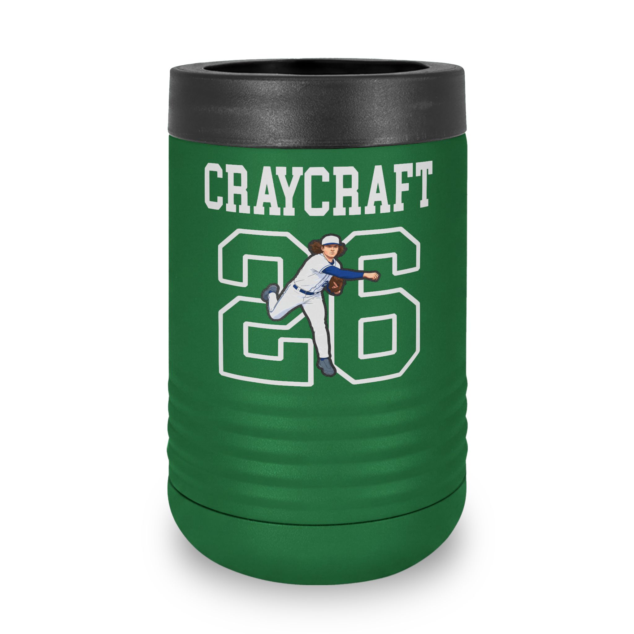 Stainless Can Cooler — character_shirsey in Green