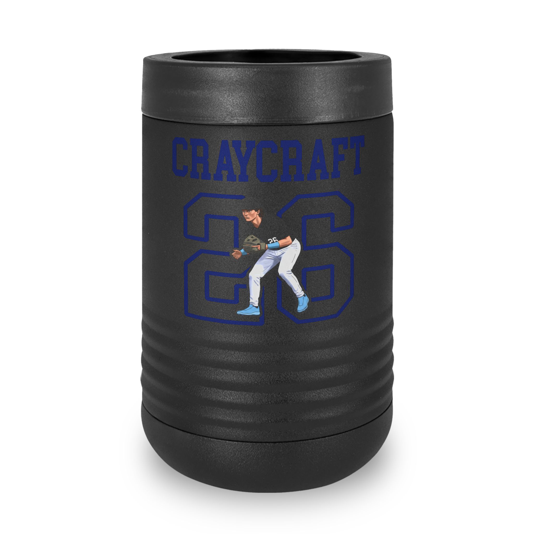 Stainless Can Cooler — character_shirsey in Black