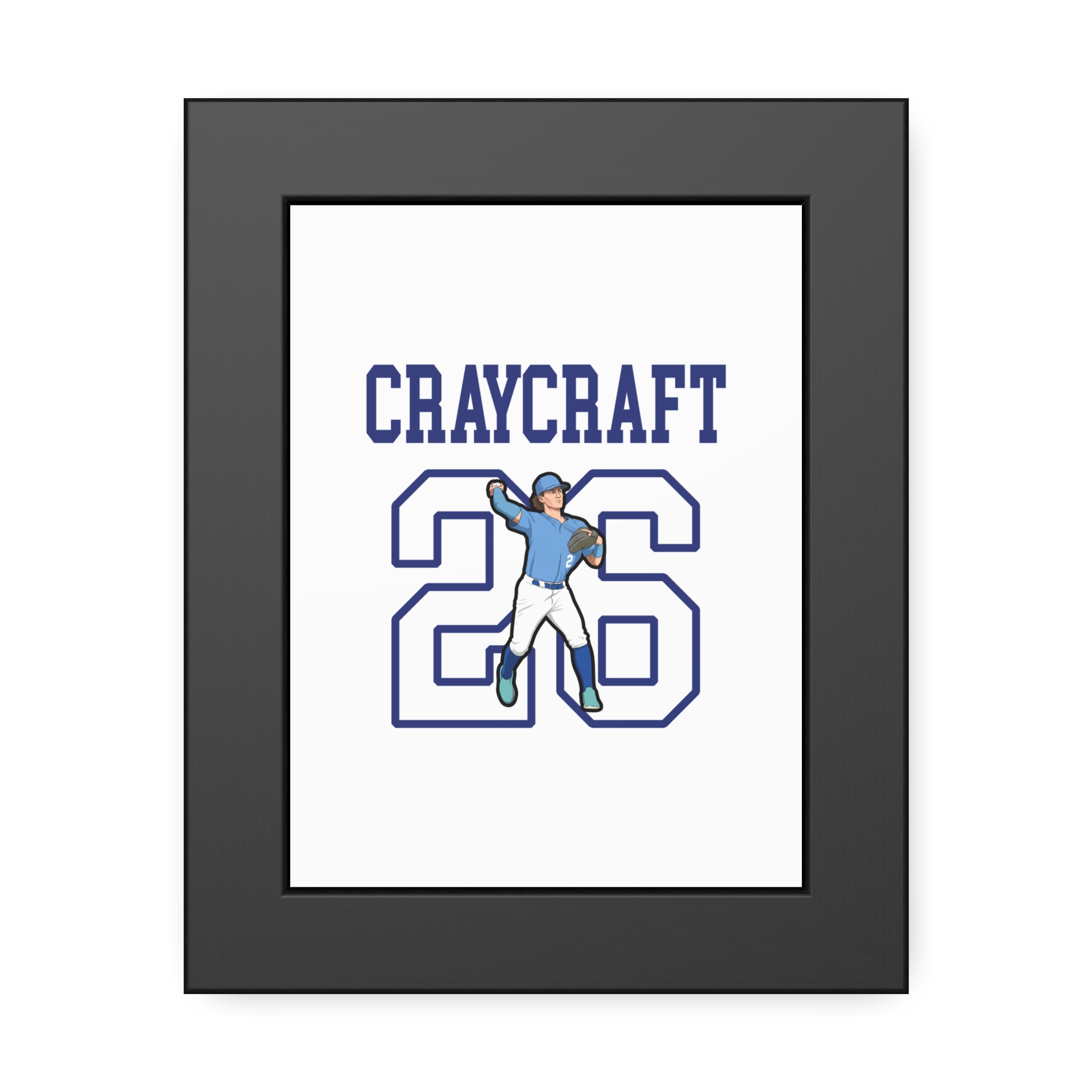 Framed Poster — character_shirsey in Black