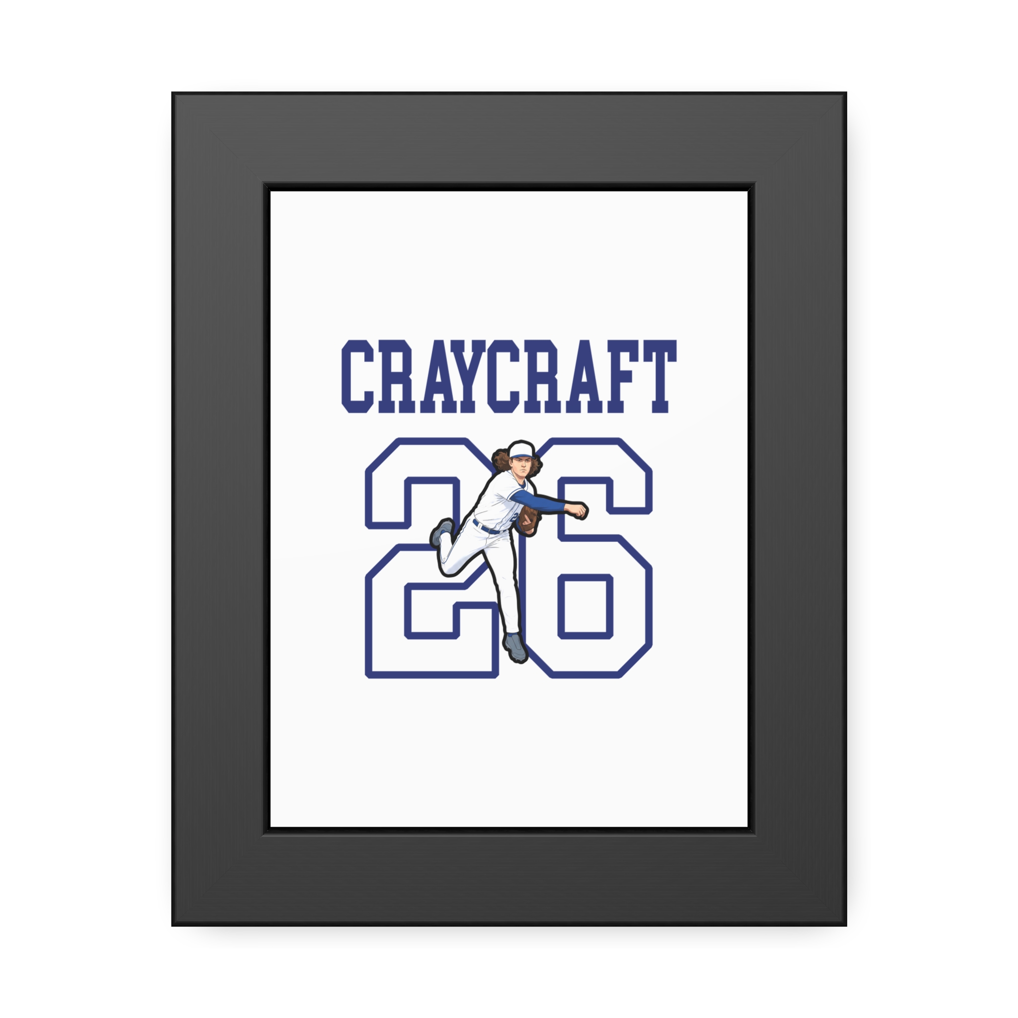Framed Poster — character_shirsey in Black