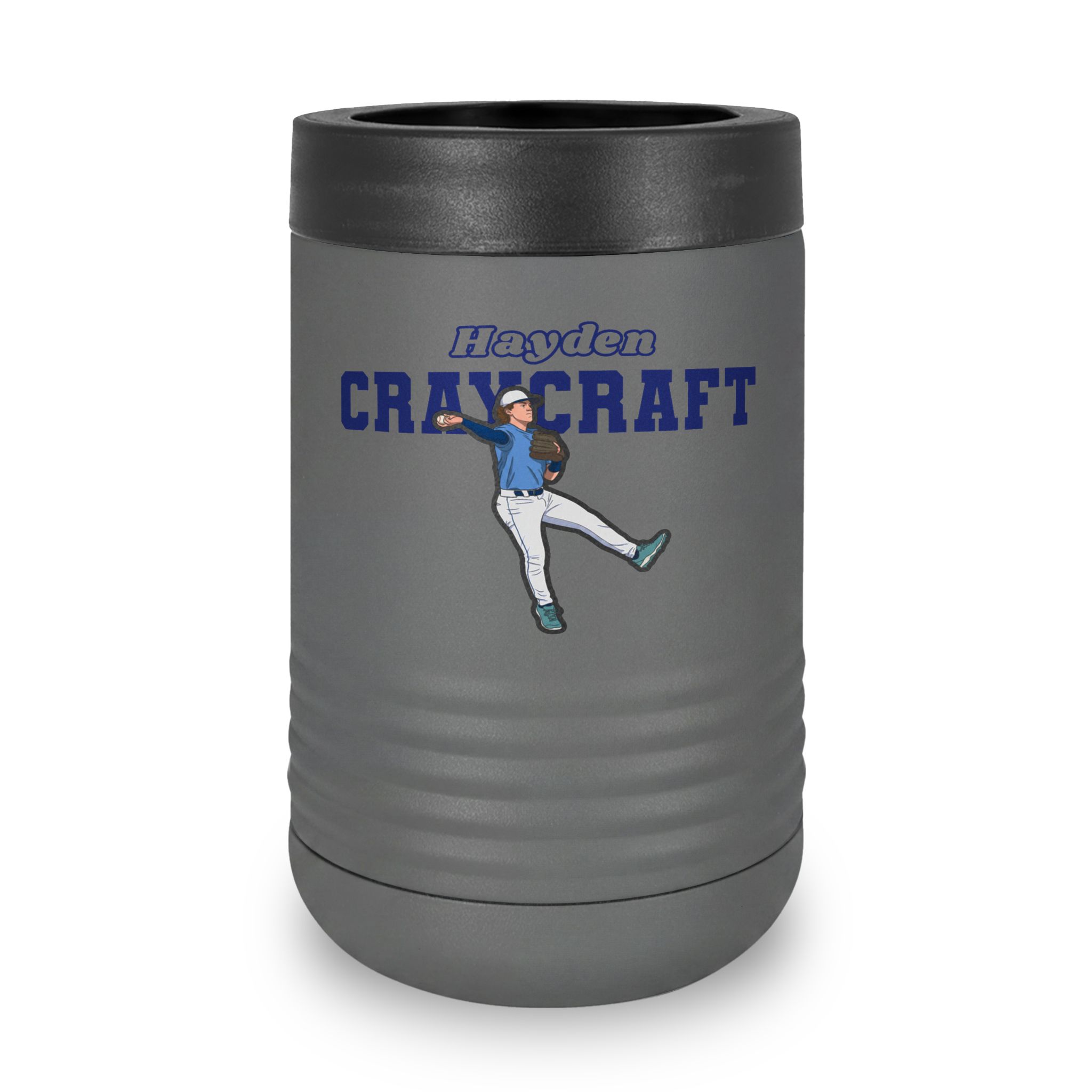 Stainless Can Cooler — character_name_arch in Grey