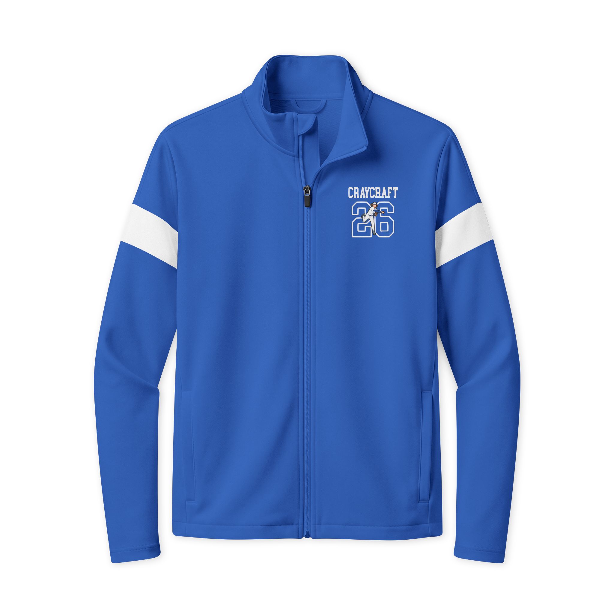 Travel Full-Zip Jacket — character_shirsey in True Royal/ White