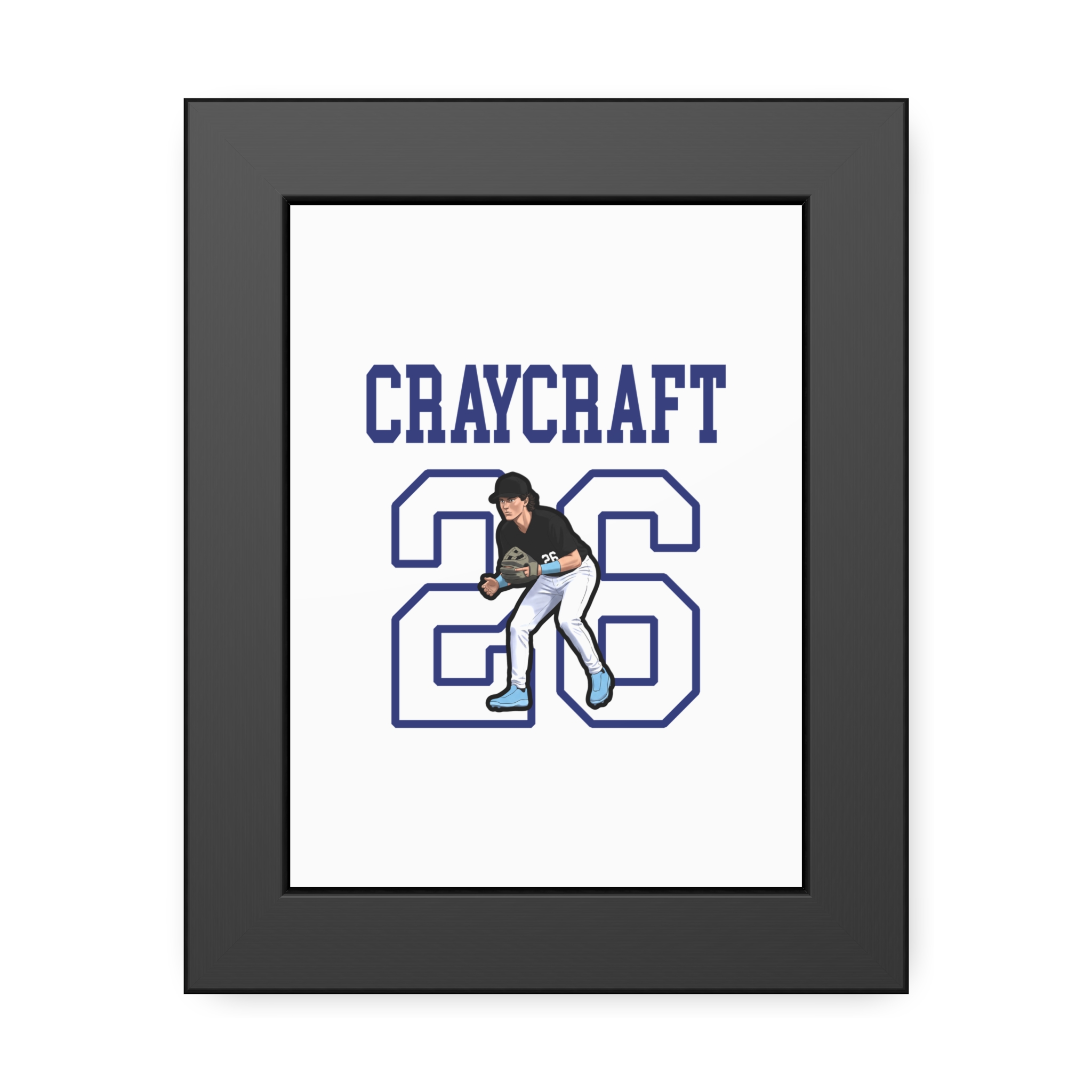Framed Poster — character_shirsey in Black