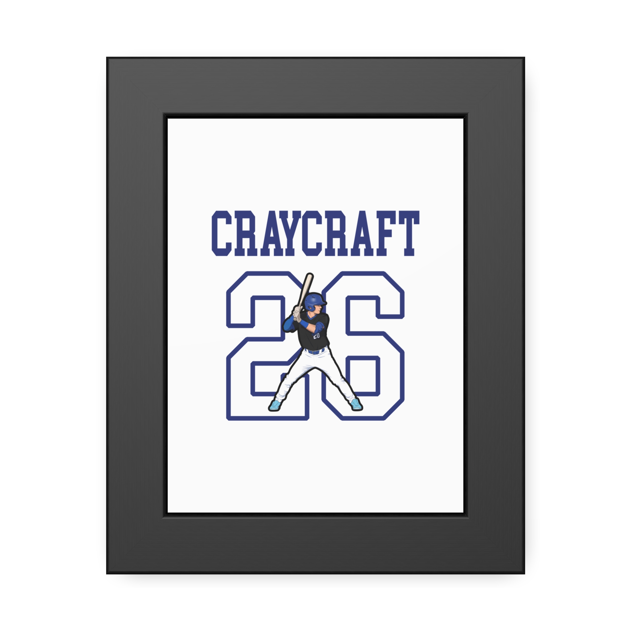 Framed Poster — character_shirsey in Black