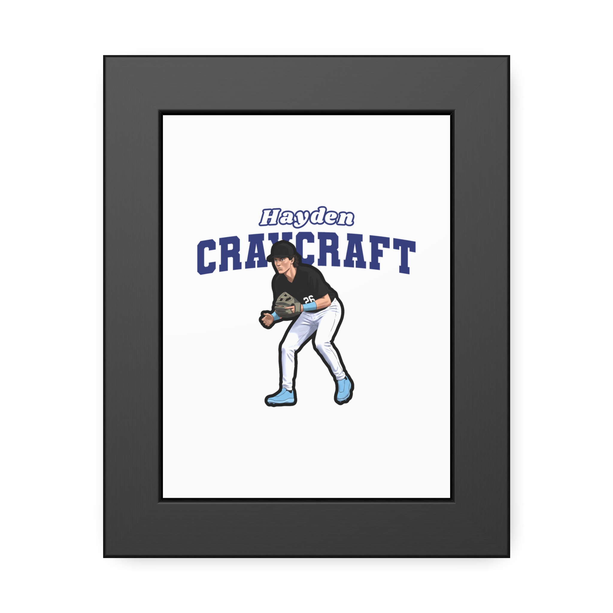 Framed Poster — character_name_arch in Black
