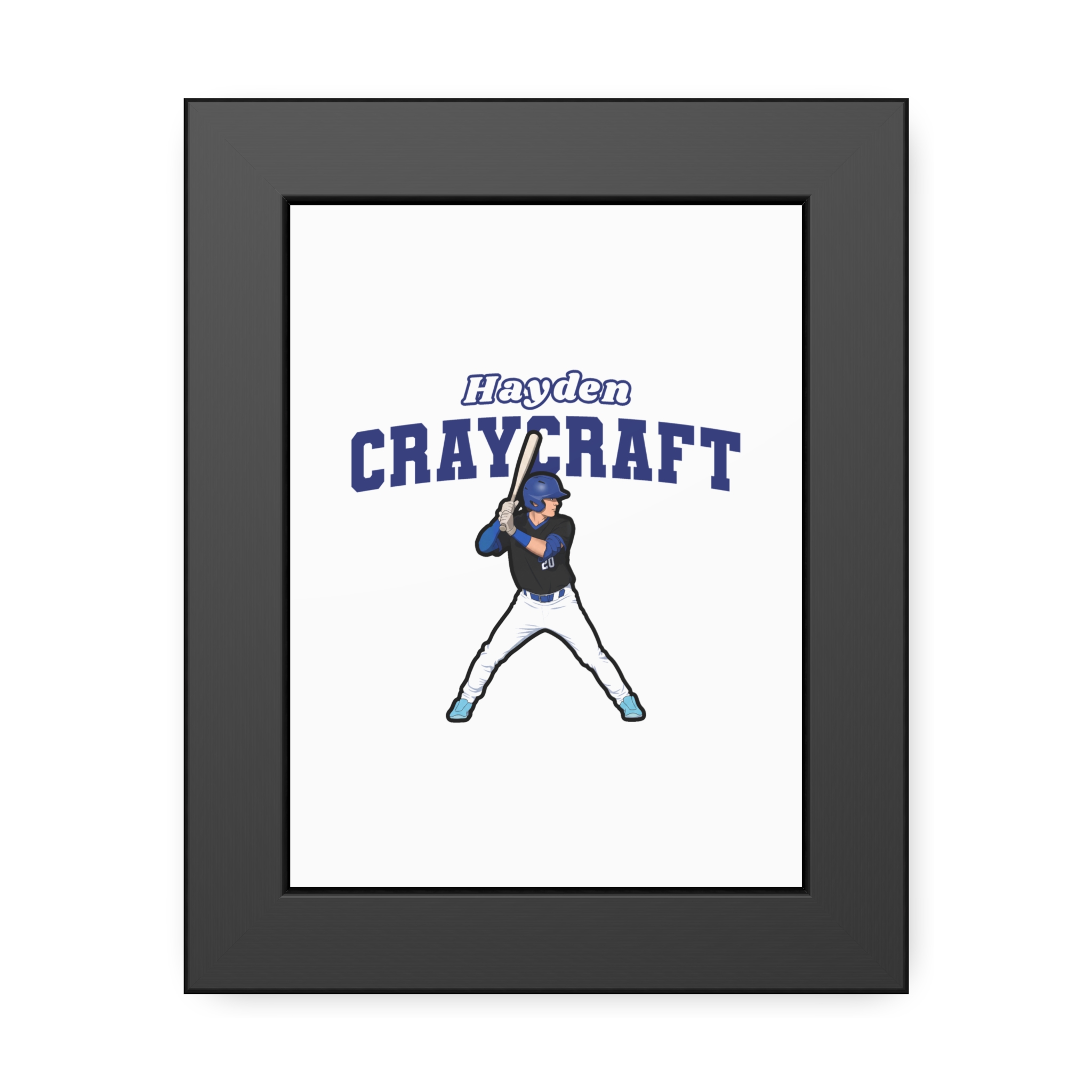 Framed Poster — character_name_arch in Black