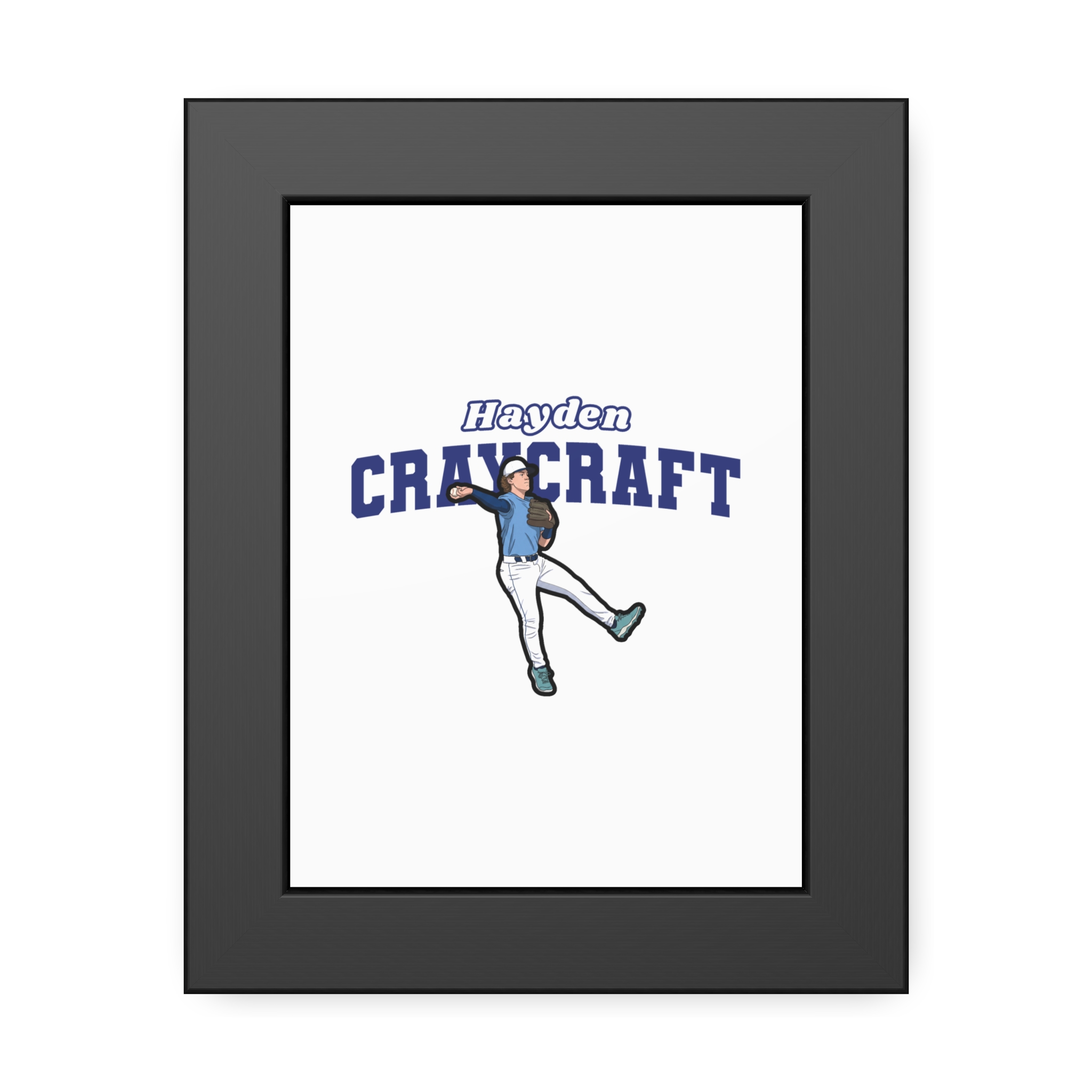 Framed Poster — character_name_arch in Black