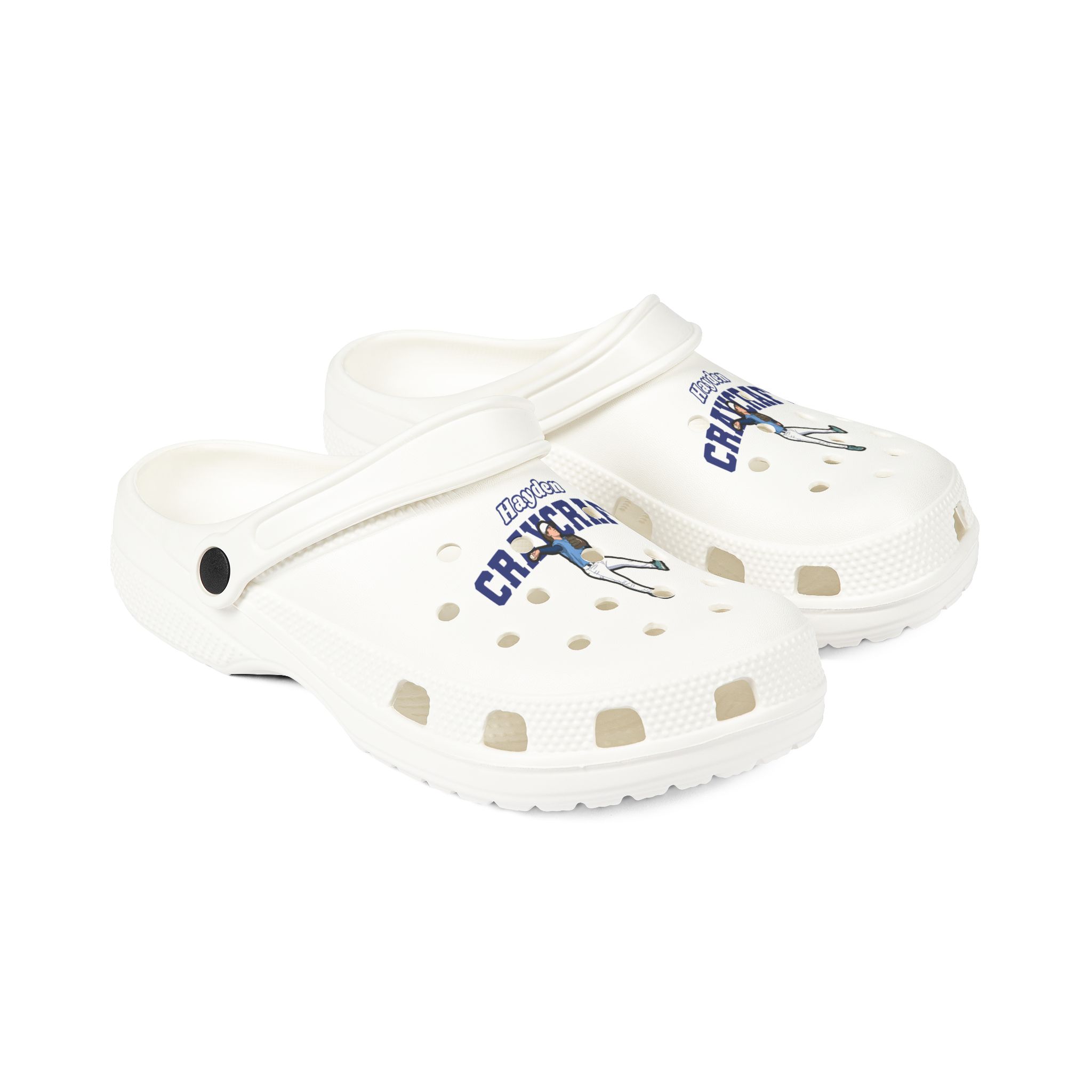 Rubber Clogs — character_name_arch in White